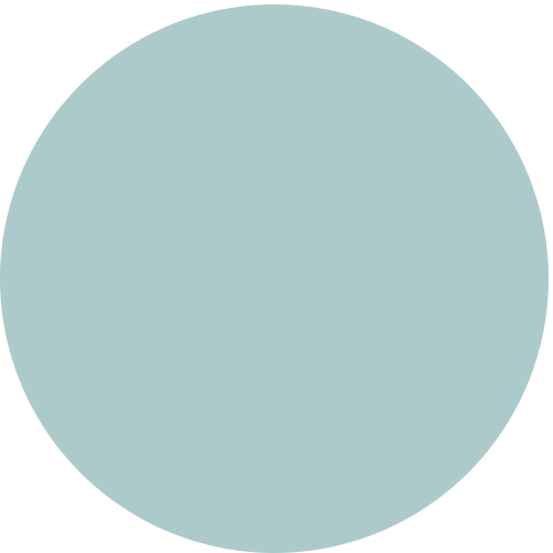 A large light blue circle on a black background.