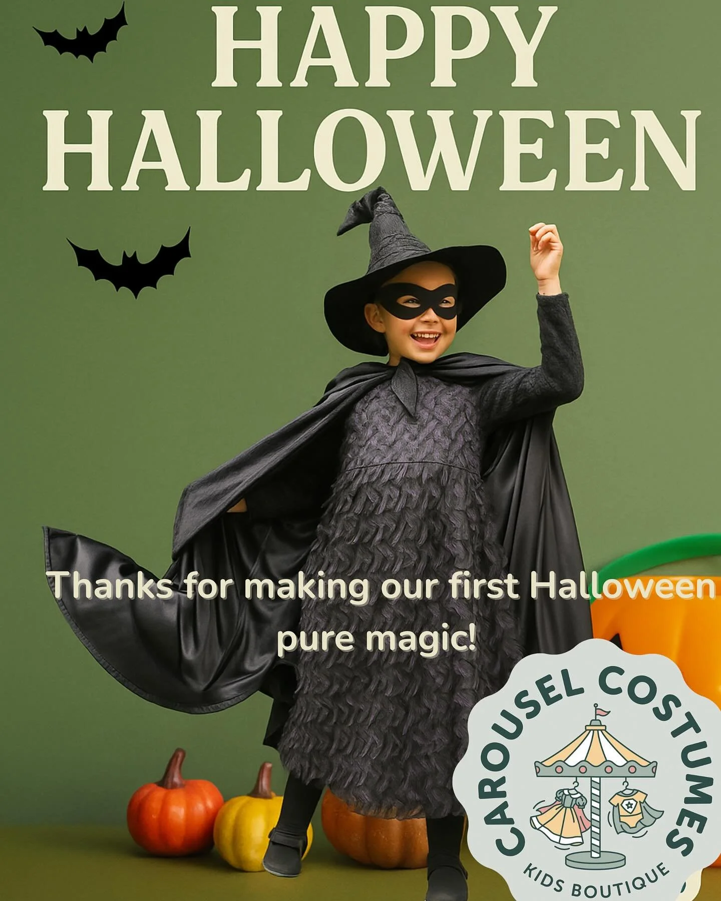 ✨ Thank you for making our first Halloween pure magic!
We loved seeing your little witches, heroes, and dreamers bring our costumes to life. 💫

Stay tuned &mdash; the dress-up fun continues all year long! 👗🎭

#CarouselCostumes #SharedCostumesShare