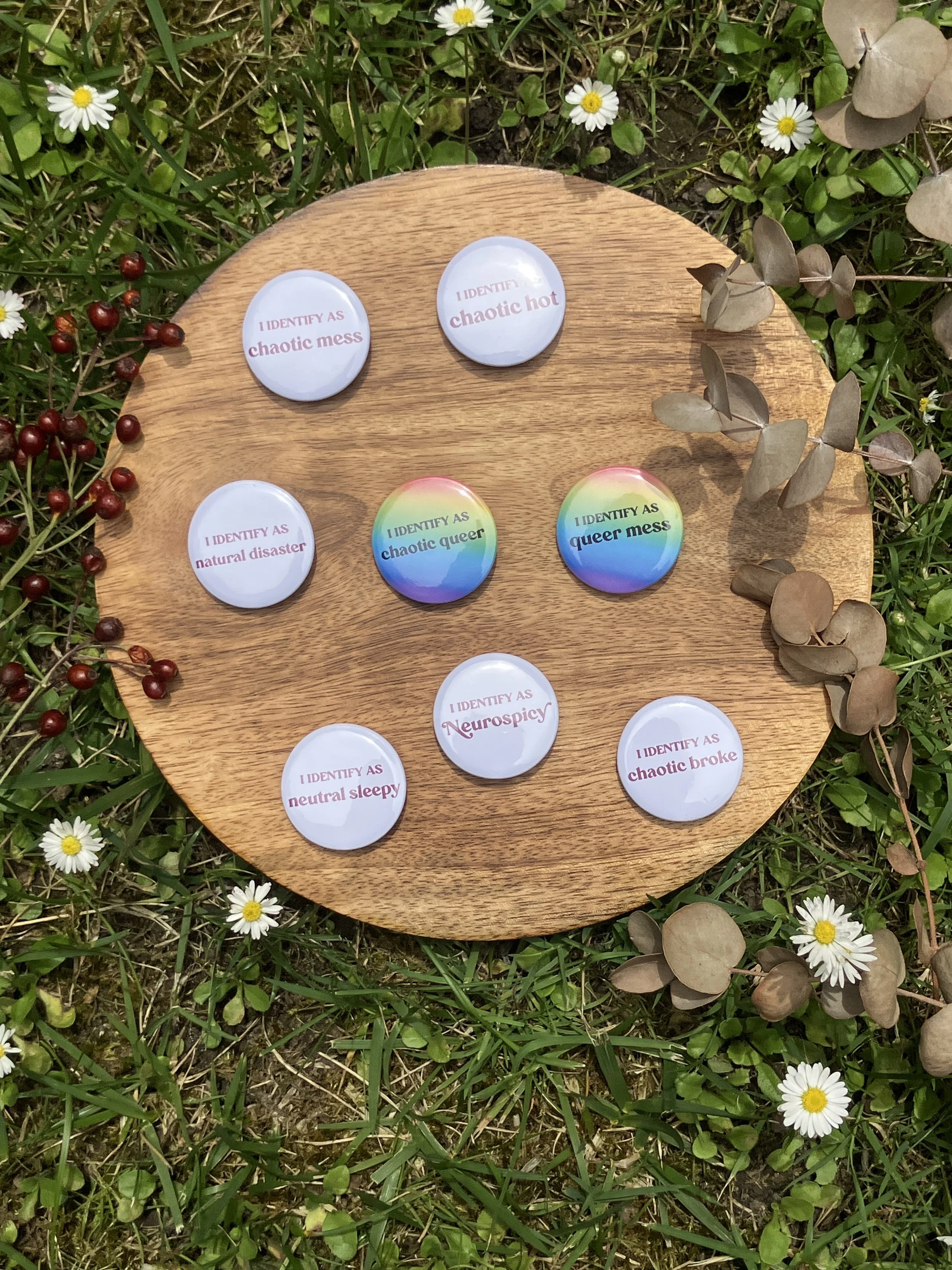 i identify as... funny alignment ◆ button