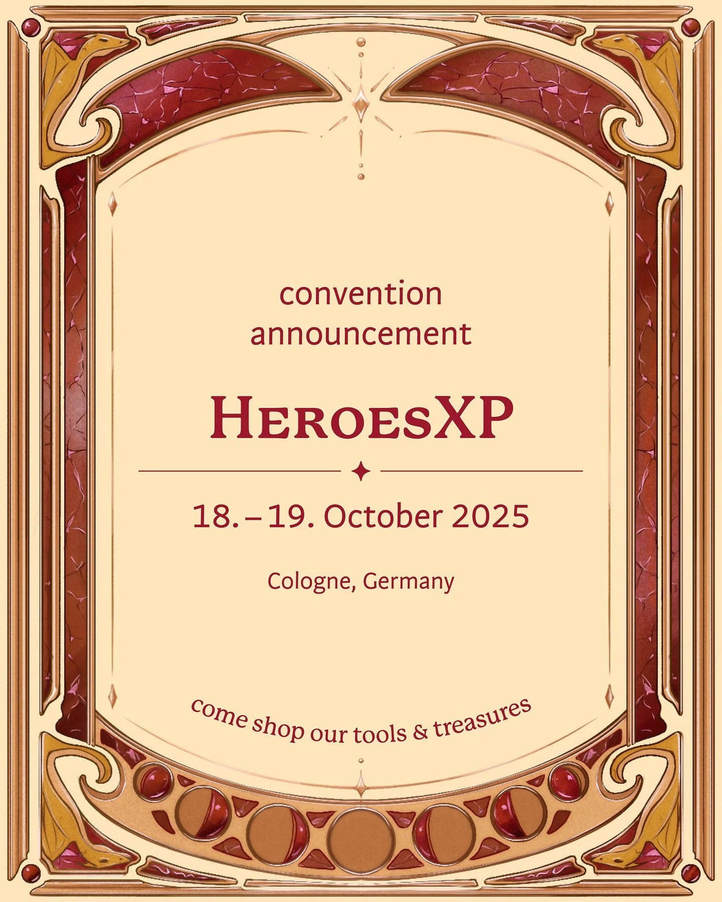 🔸We&rsquo;ll be at HeroesXP in Cologne, Germany 
(18. - 19. October 2025) 
Meet us in the Pen &amp; Paper area to discover our magical tools &amp; treasures for fantasy lovers, TTRPG players &amp; game masters ✨

Can&rsquo;t wait to meet many of you