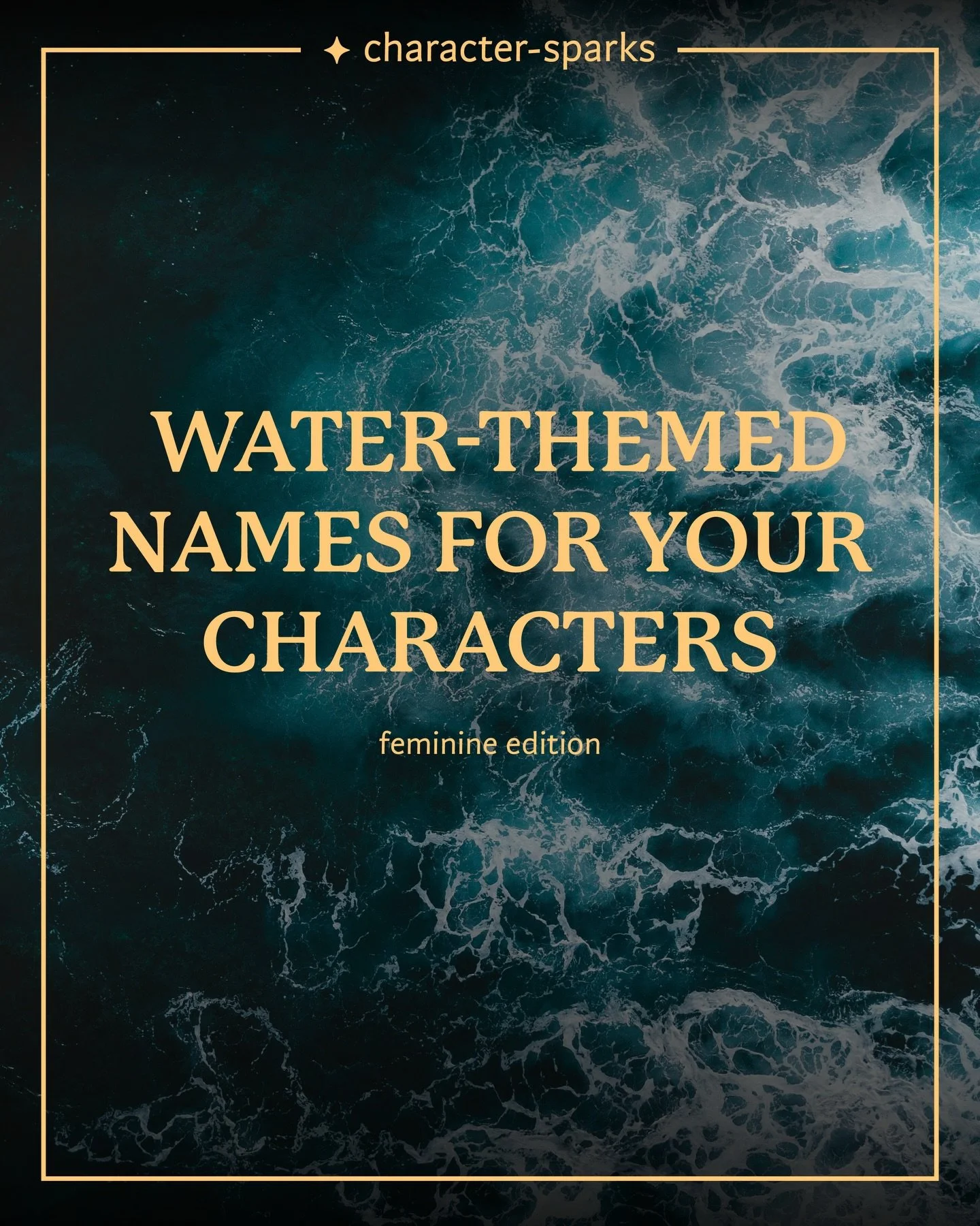 🔸 Here are 5 water-themed (feminine) name ideas to spark inspiration for your next character! 🌊 🫧 
Including pronunciation, name meaning, origin, and a short description suggesting possible traits and characteristics.

We hope these help you to ha