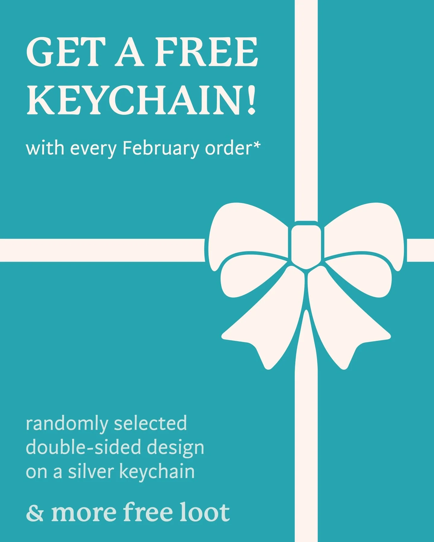 🔸 February freebie alert! ✨

We have free loot for you fantasy lovers, D&amp;D/TTRPG players &amp; game masters! 
It&rsquo;s our birthday month, so we&rsquo;re adding a randomly selected double-sided keychain to every order*! 🧡 

 ↪︎ start looting: