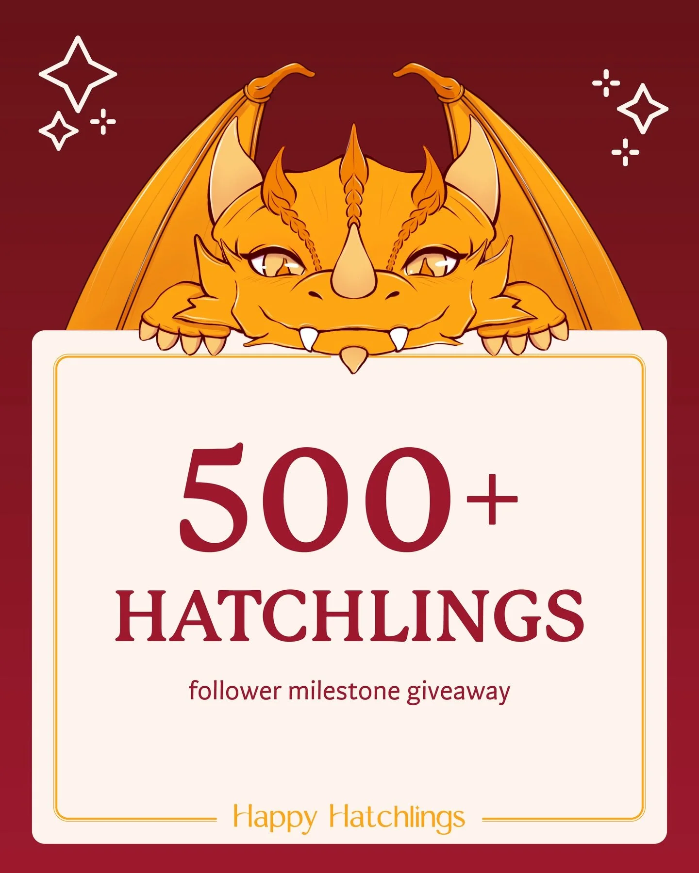 🔸 Celebrating 500+ happy hatchlings following our journey! 🎉 

We are blown away by your support and beyond grateful for every single hatchling 🧡 
To give back to you, we&rsquo;re hosting a giveaway! ✨

What you can win:
30&euro; loot voucher 💌  