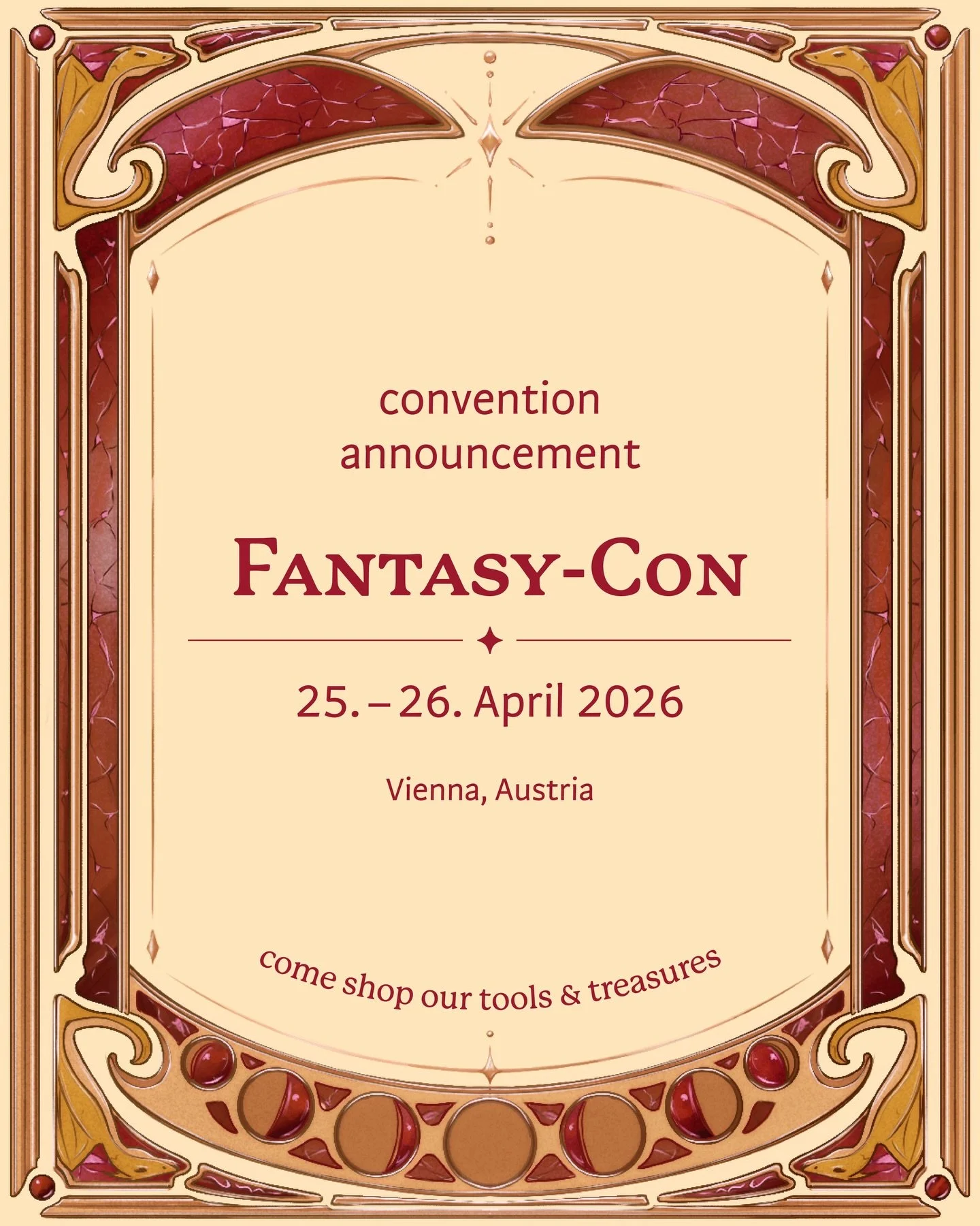 🔸Our first convention in Austria! Meet us at Fantasy-Con hosted by @fantasy_schmiede 
(25.-26. April 2026) 

Our magic shop hoards all sorts of pen &amp; paper related tools &amp; treasures for your next adventure ✨

We can&rsquo;t wait to see you t