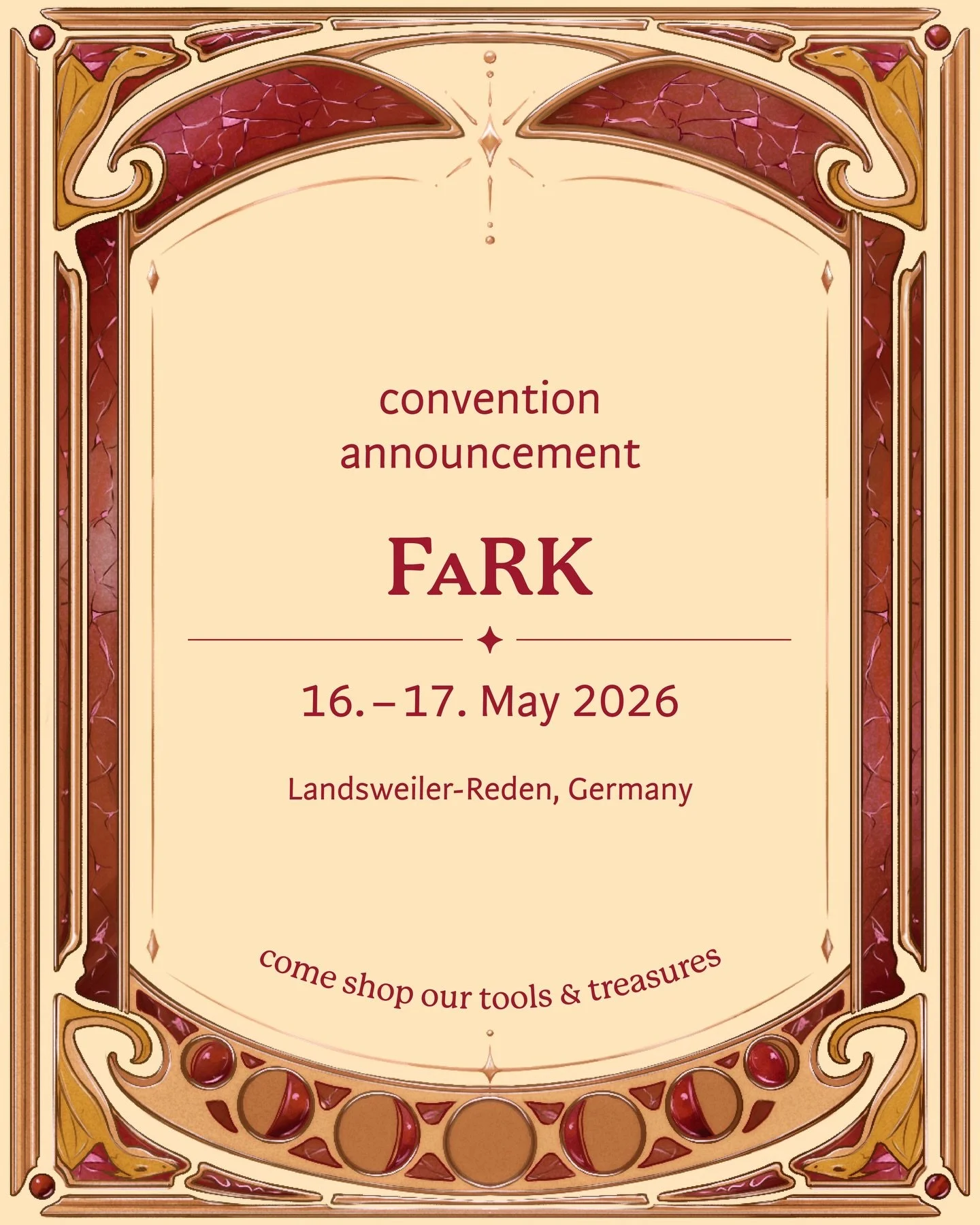 🔸Join us at FaRK - Fantasy and Roleplay Convention @farkofficial next week🧡 
(16.-17. May 2026) 

Are you into fantasy and/or D&amp;D and other pen &amp; paper games?
Then you should definitely stop by at our magic shop to discover handmade loot fo