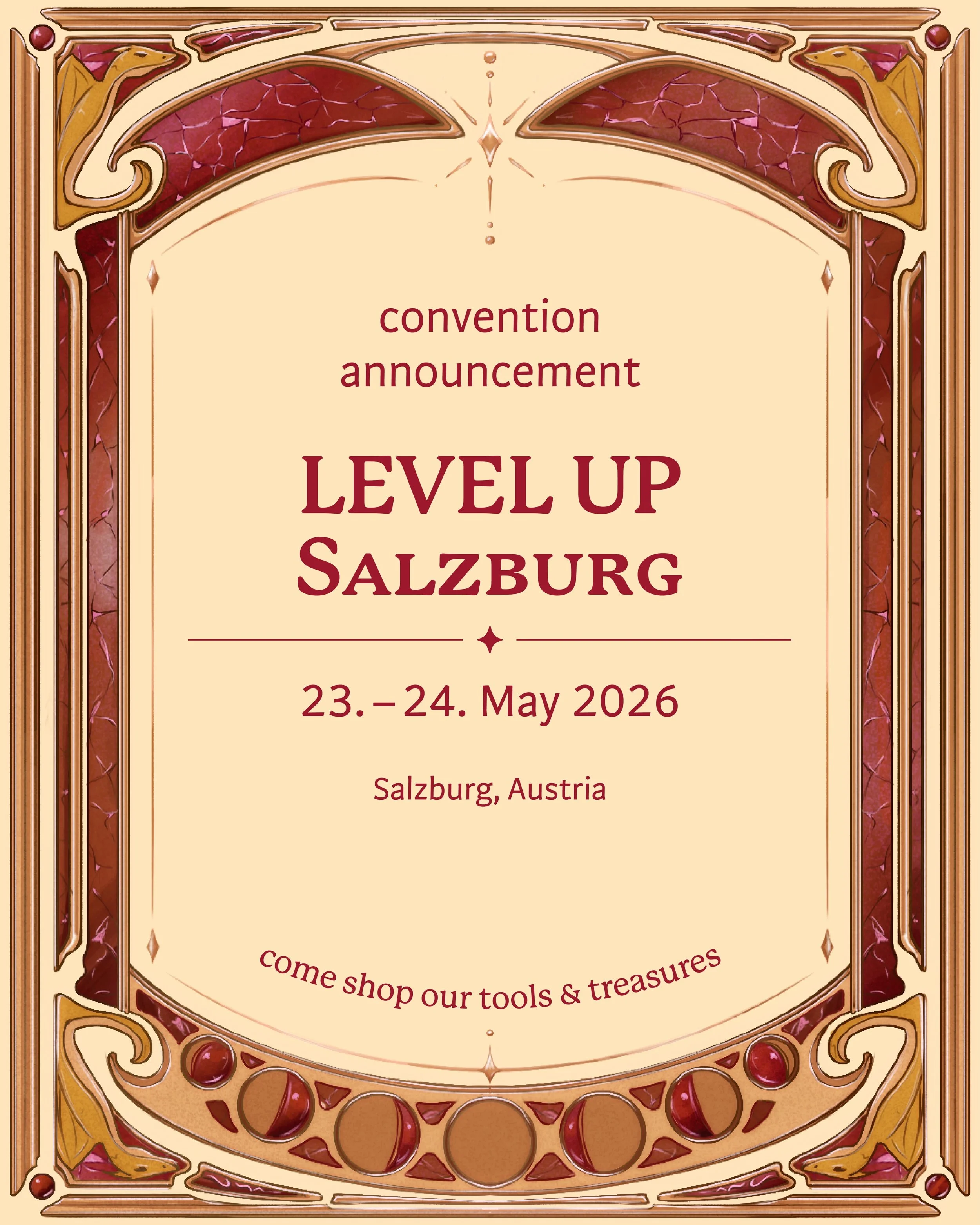🔸Excited to also be at LEVEL UP Salzburg this weekend @levelupsalzburg 🧡
(23.-24. May 2026)

You&rsquo;re into D&amp;D / pen &amp; paper games? 
Definitely stop by at our magical shop to discover handmade treasures for your adventures ✨

You&rsquo;