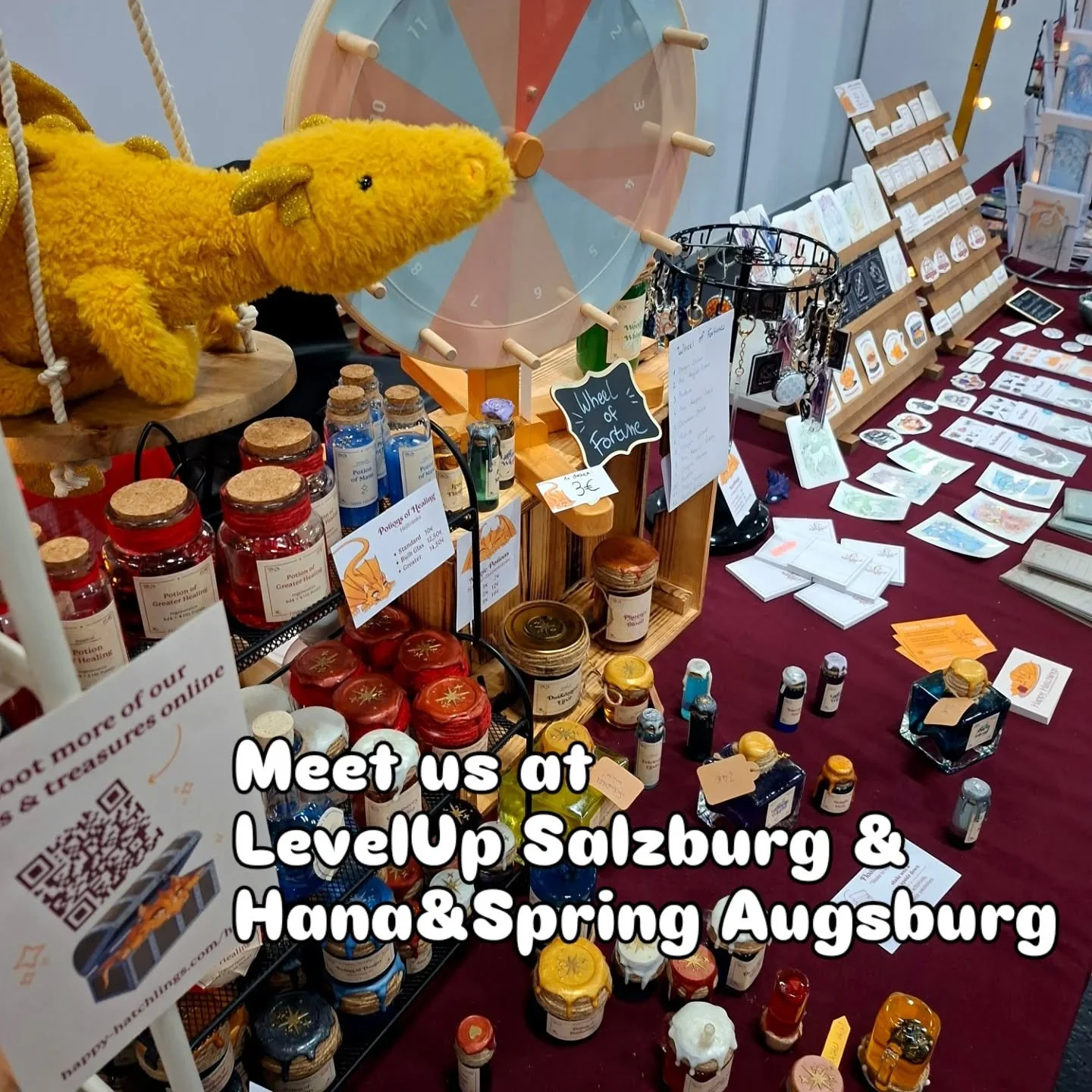 🔶️ Hey hey hatchlings, we are the last day at LevelUp and Hana&amp;Spring. Give us a visit and get yourself or the fantasy lover of your choice a magic item or two. 

Or just come up and chat about your pen&amp;paper campaigns and characters with us