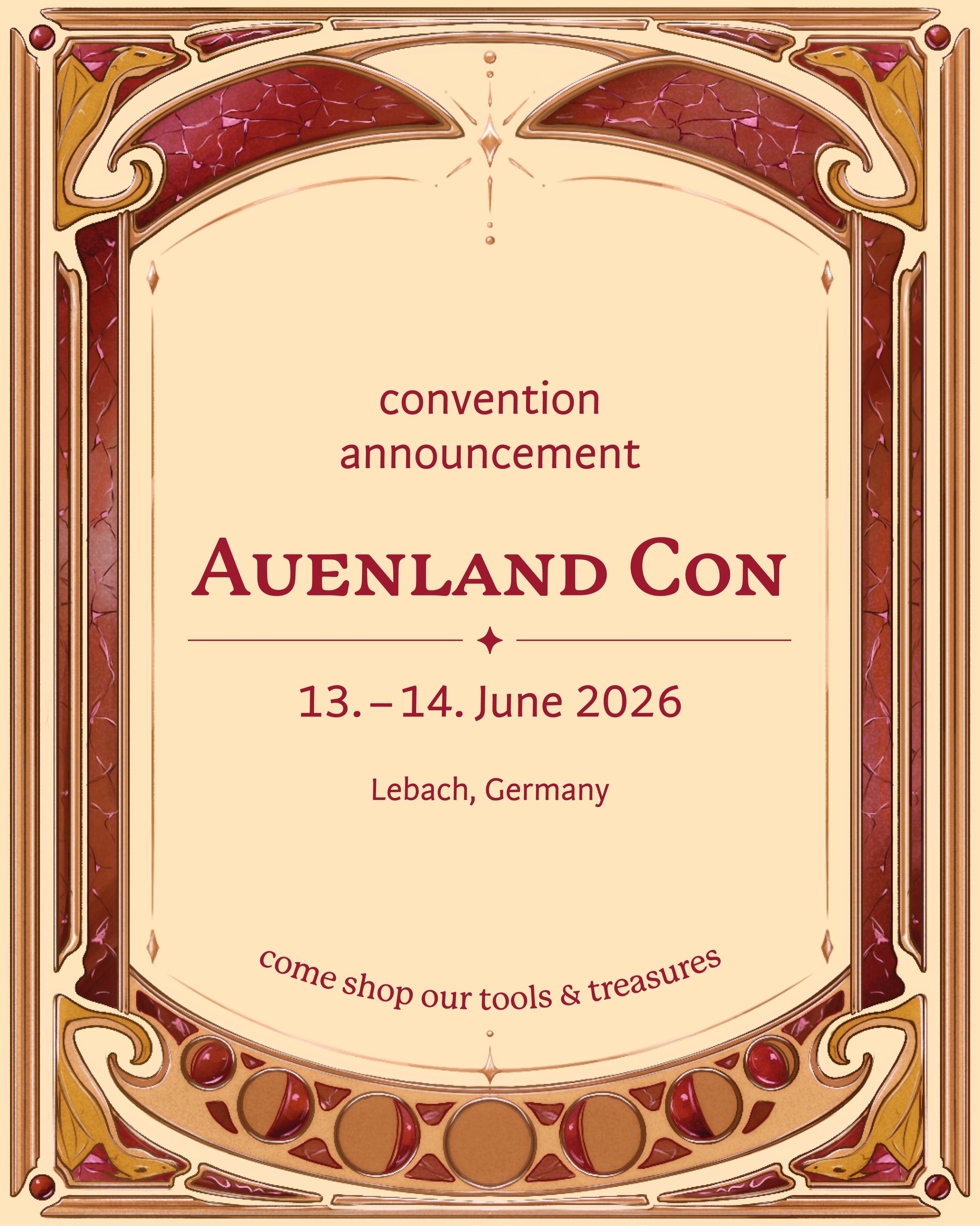 🔸We&rsquo;ll be entering Auenland this weekend 🧝🏻&zwj;♀️ @auenland_con 
(13.-14. June 2026)

This goes out to our fellow fantasy lovers &amp; adventurers:
Visit our magical shop to discover handmade loot for your journey ✨

Our elven shopkeepers &