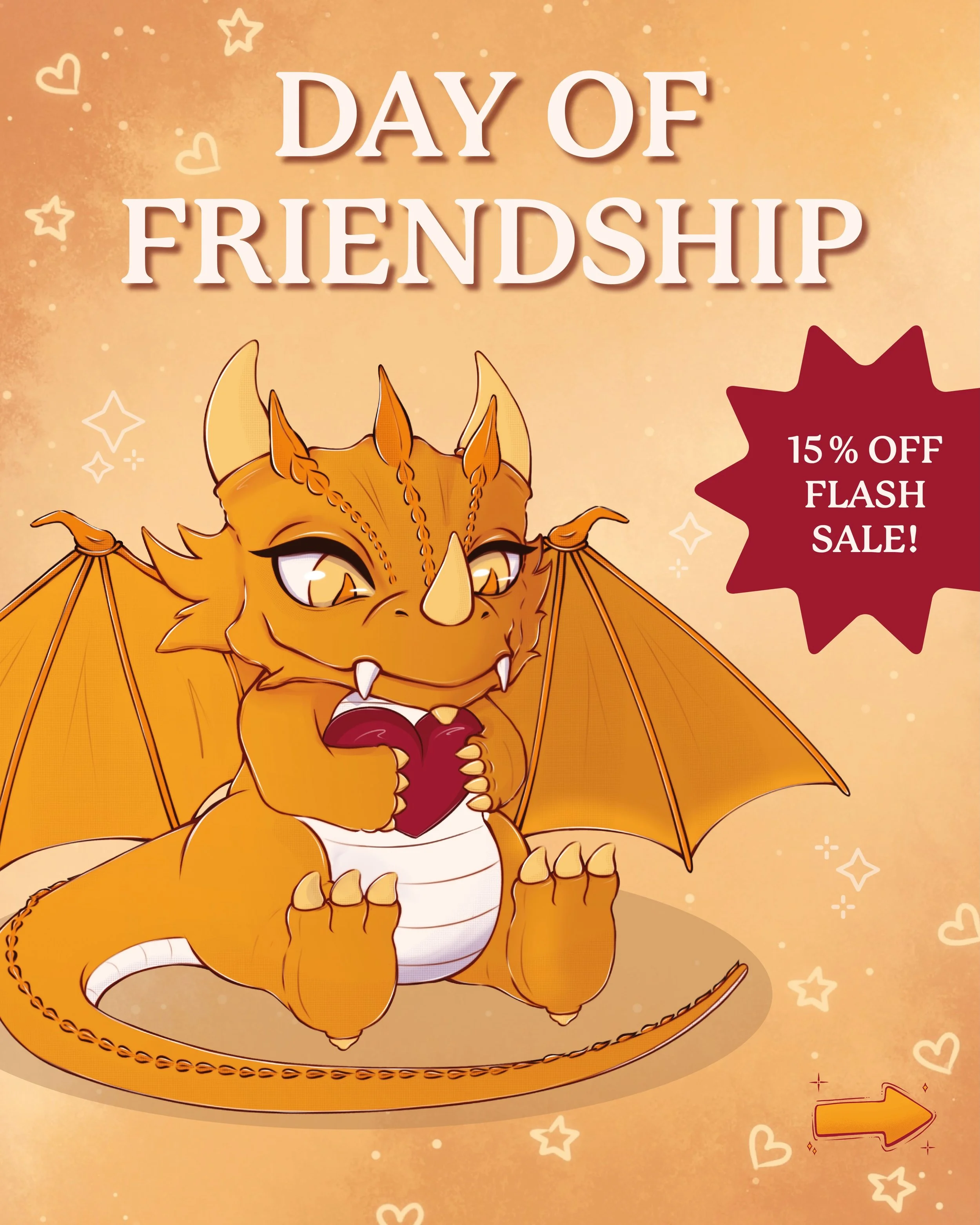 🔸FLASH SALE ALERT! Happy friendship day! 🧡 

We want to emphasize how grateful we are to have so many amazing people in our lives and to have met so many new friends on our journey ✨ 
You make this job truly special and worth fighting for even in c