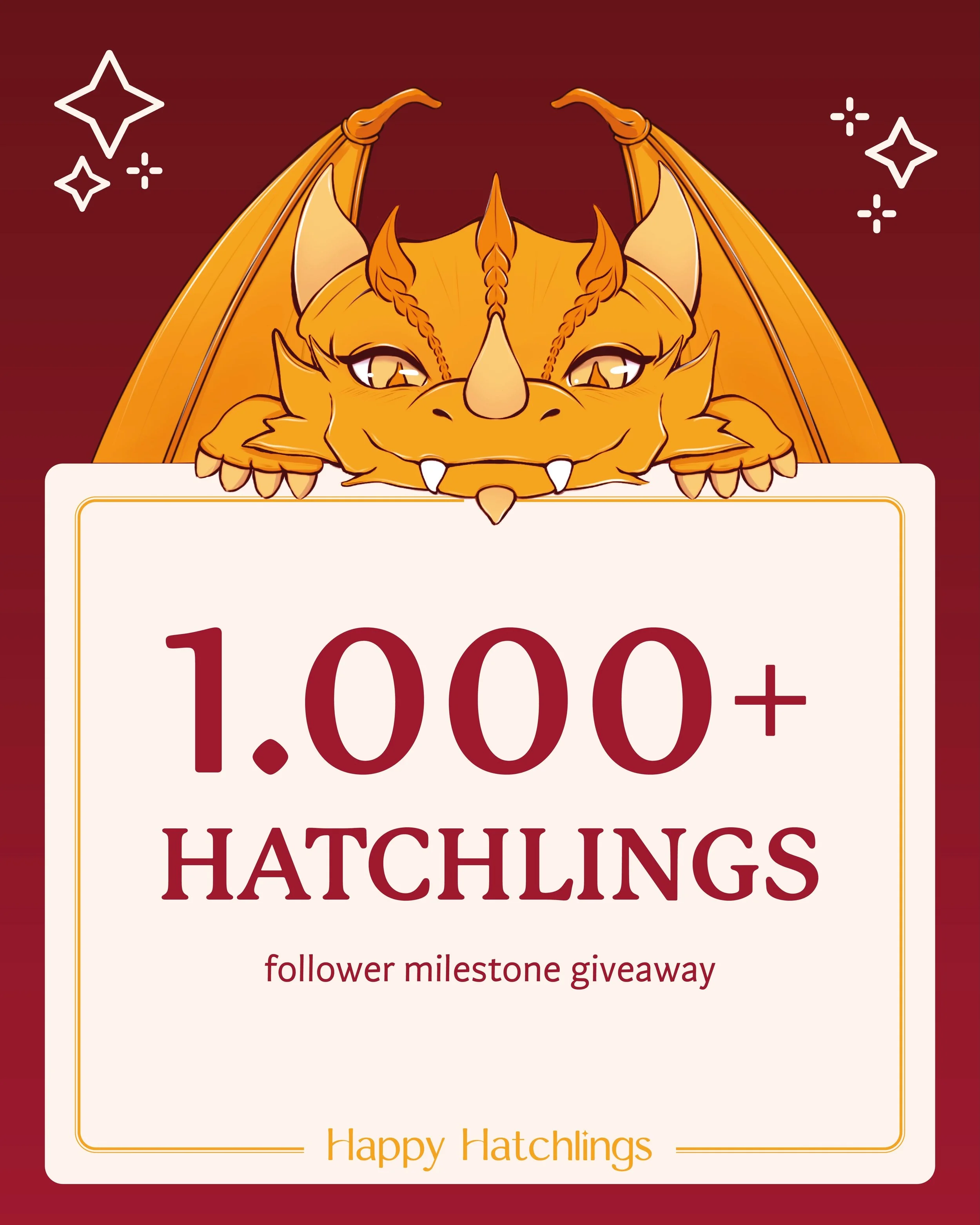 🔸 Celebrating 1.000+ happy hatchlings following our journey! 🎉 

We are beyond grateful for your support and feel blessed to have met so many lovely people within this community 🧡 
So, thank you to every single one of you. You keep us going 😊 

&