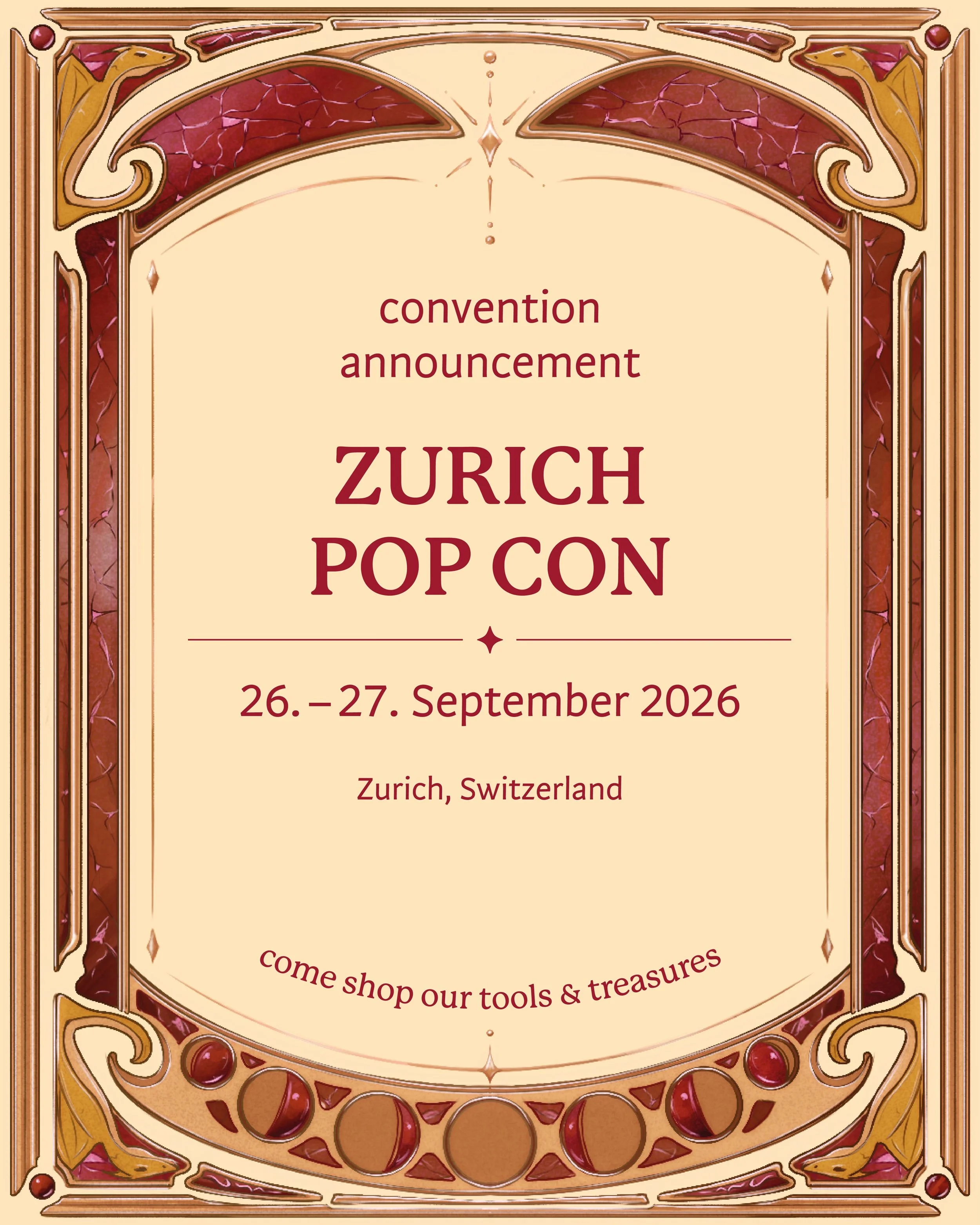 🔸Our first convention in Switzerland! 🧡  We&rsquo;re super excited!!
(26.-27. September 2026) @zurichpopcon 

Discover magical tools &amp; handmade treasures for pen &amp; paper lovers ✨
Can&rsquo;t wait to hopefully meet many new (&amp; old) faces