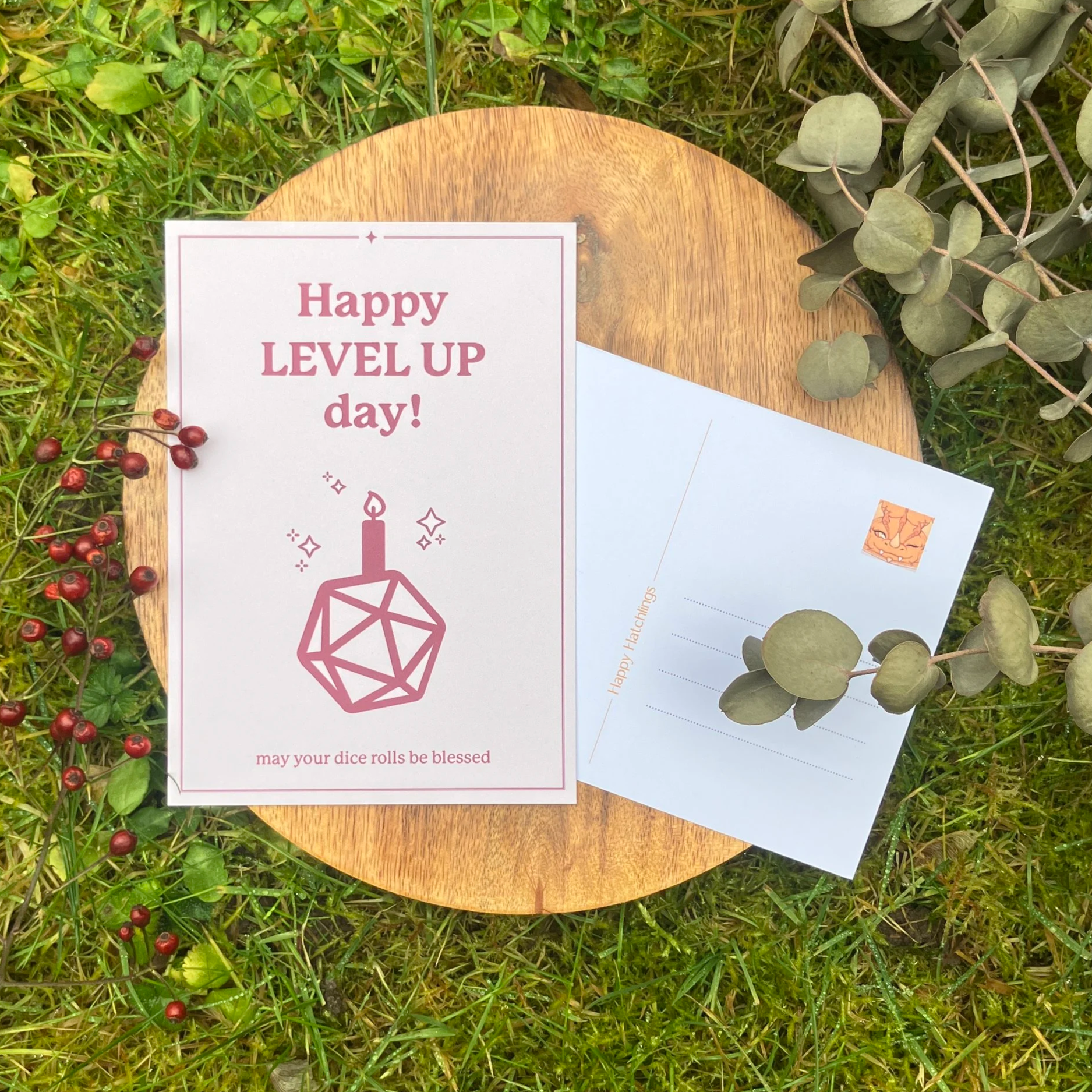 "happy level up day" birthday card ◆ postcard