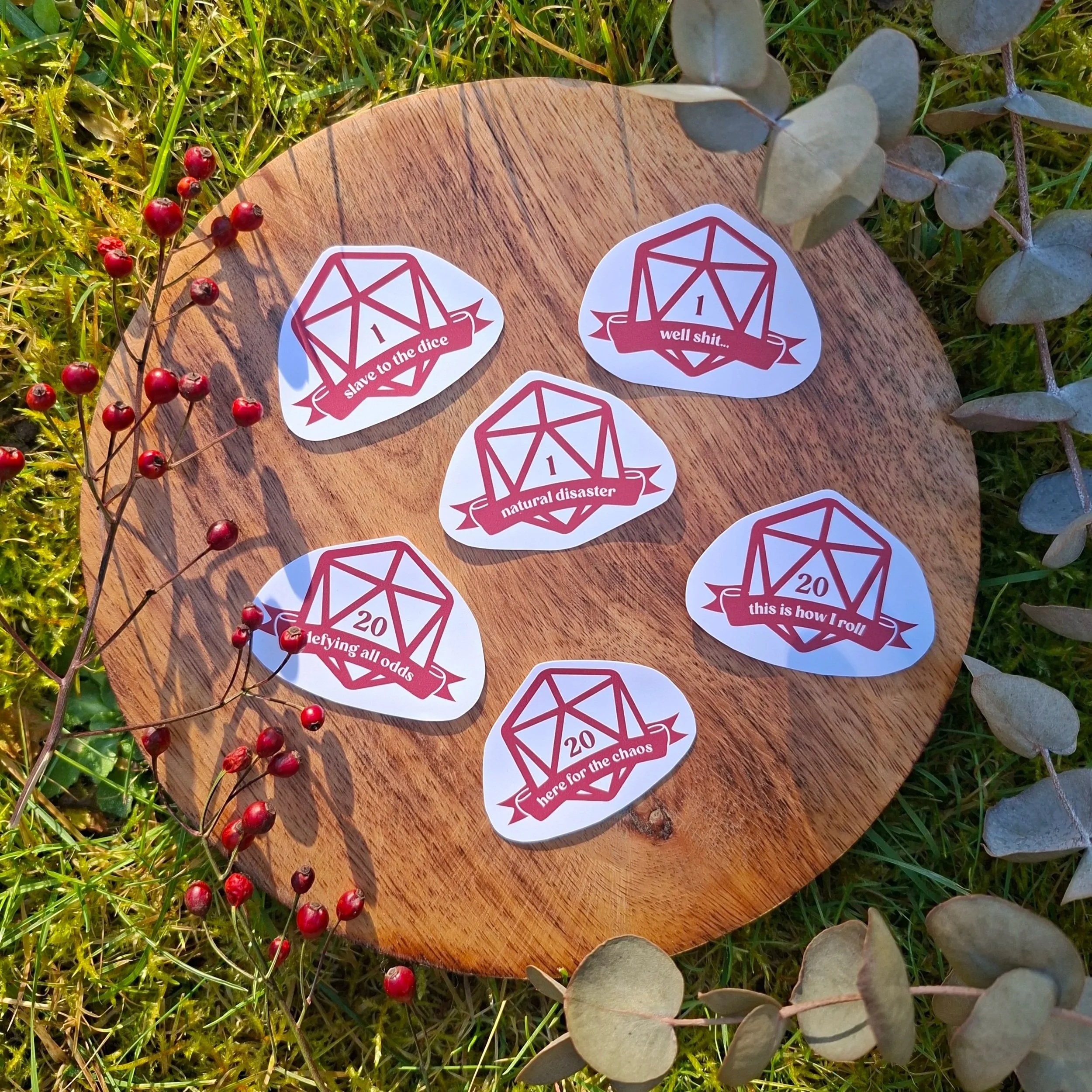 d20 nat1 & nat20 ◆ sticker