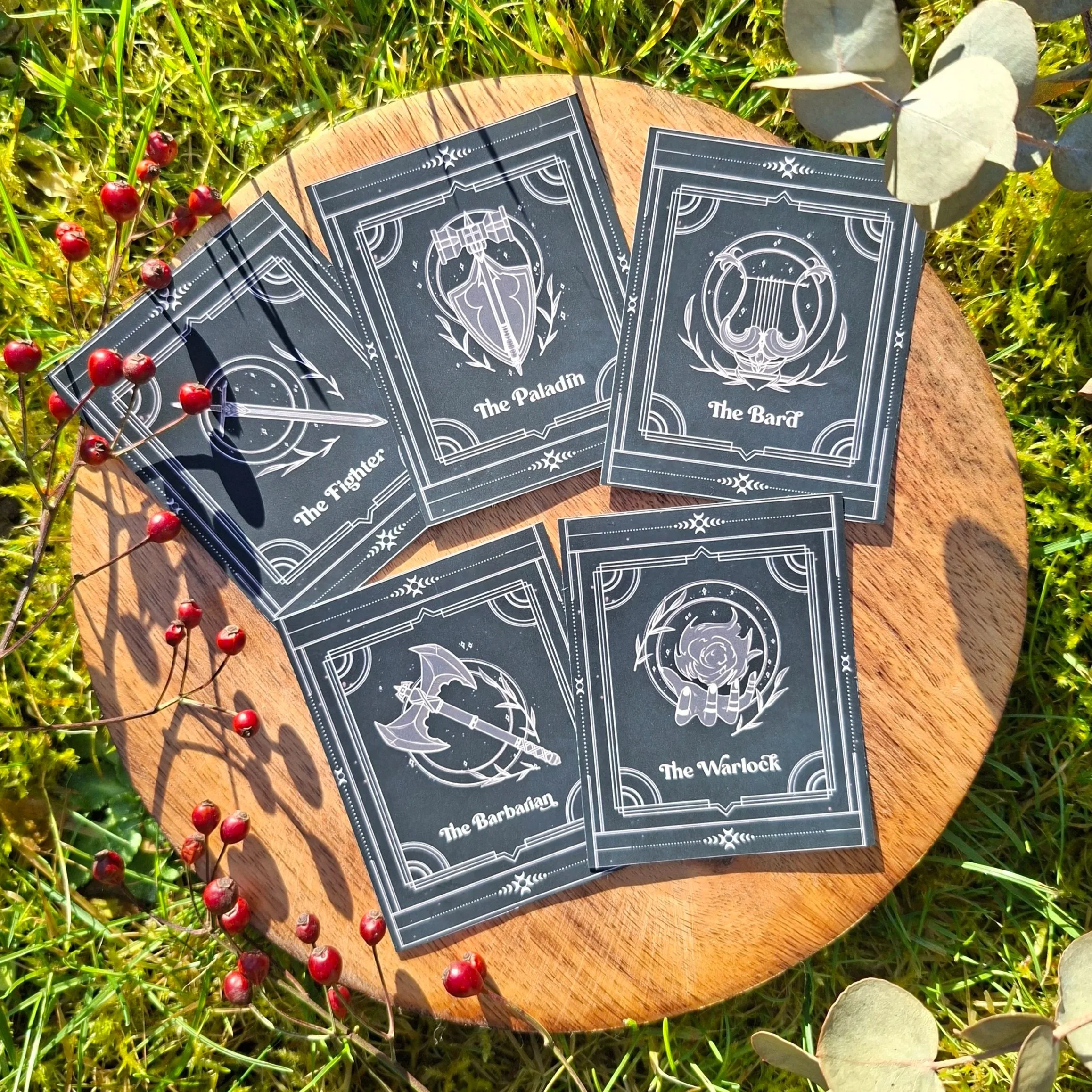 D&D class, dark mode ◆ sticker