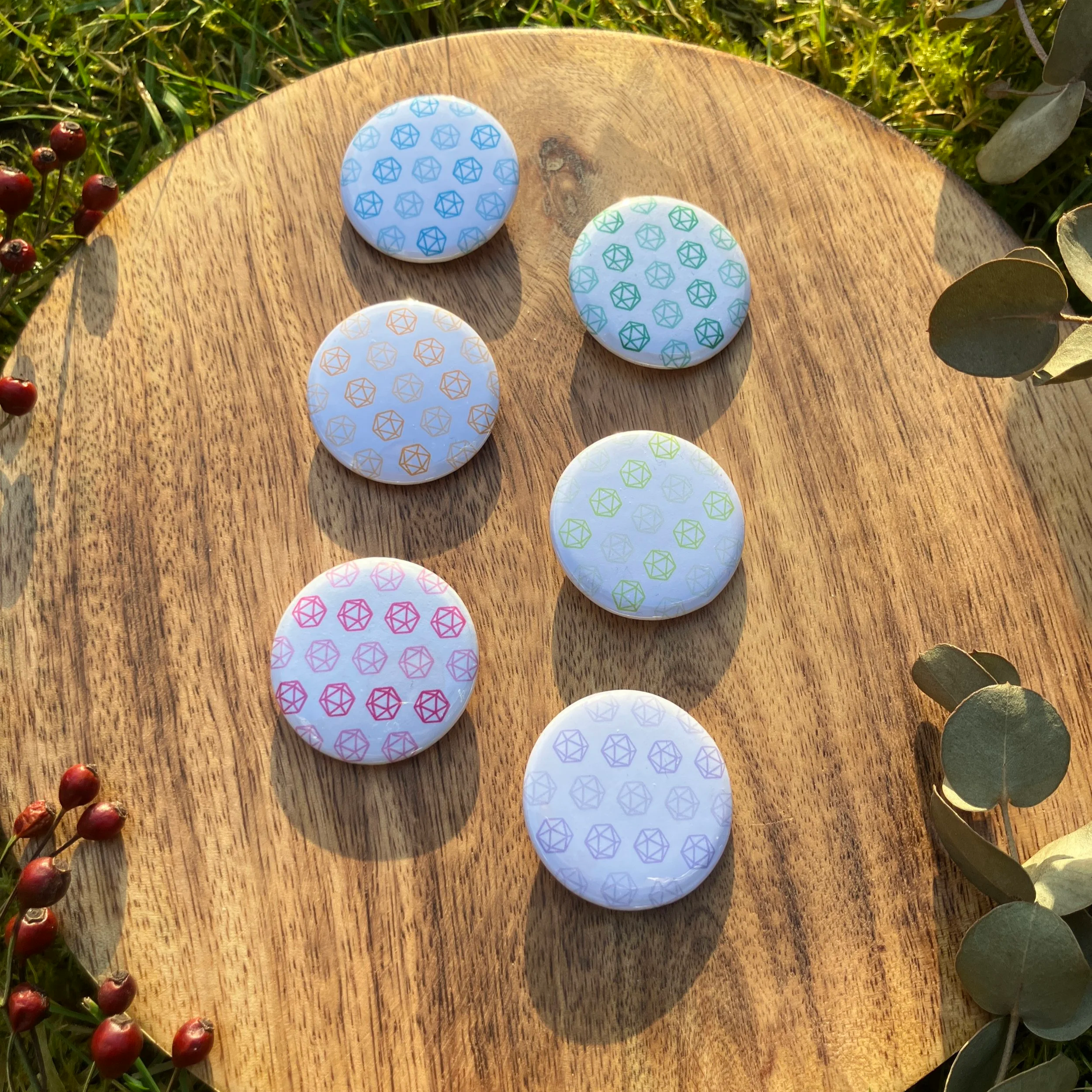 colourful mini dice ◆ button