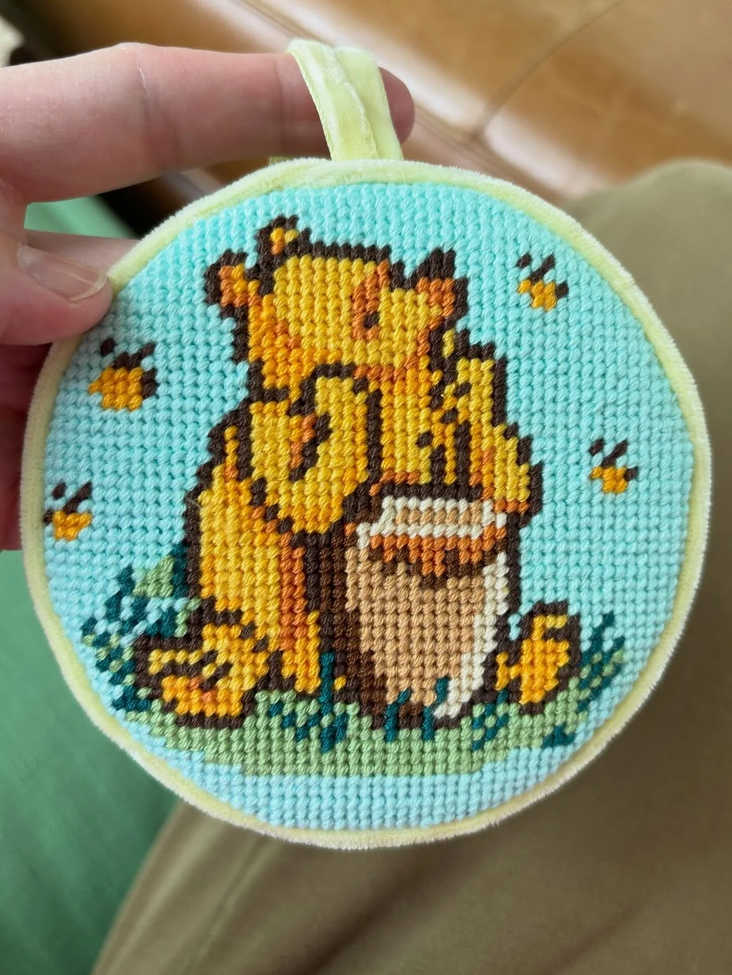 Needlepoint ornaments finished! Canvases from @waste_knot_needlepoint