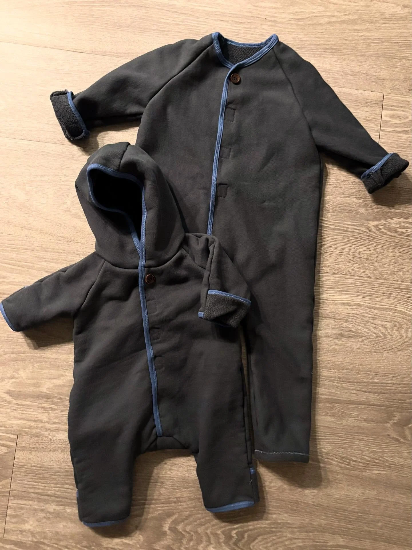 Matching cotton french terry onesies #burda9235