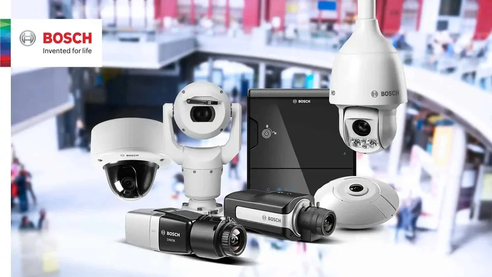 Bosch security cameras and surveillance equipment forming an integrated video monitoring and security platform.