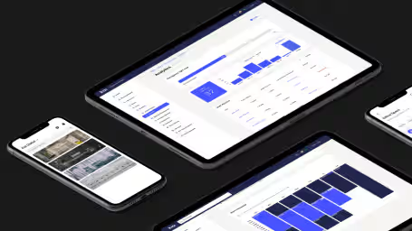 Kisi access management configuration dashboard displayed across tablet and mobile devices for managing building access permissions and security analytics.