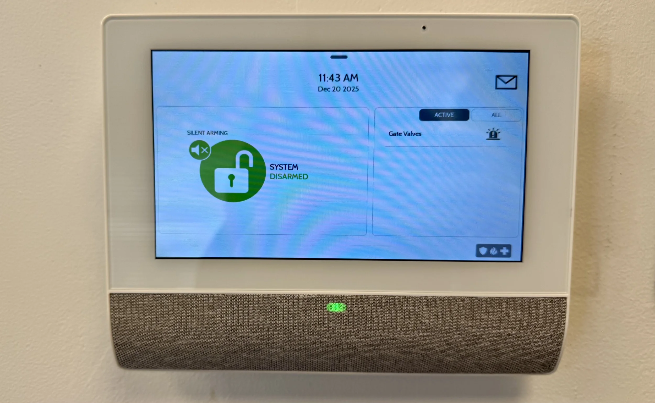 Alarm touchscreen panel