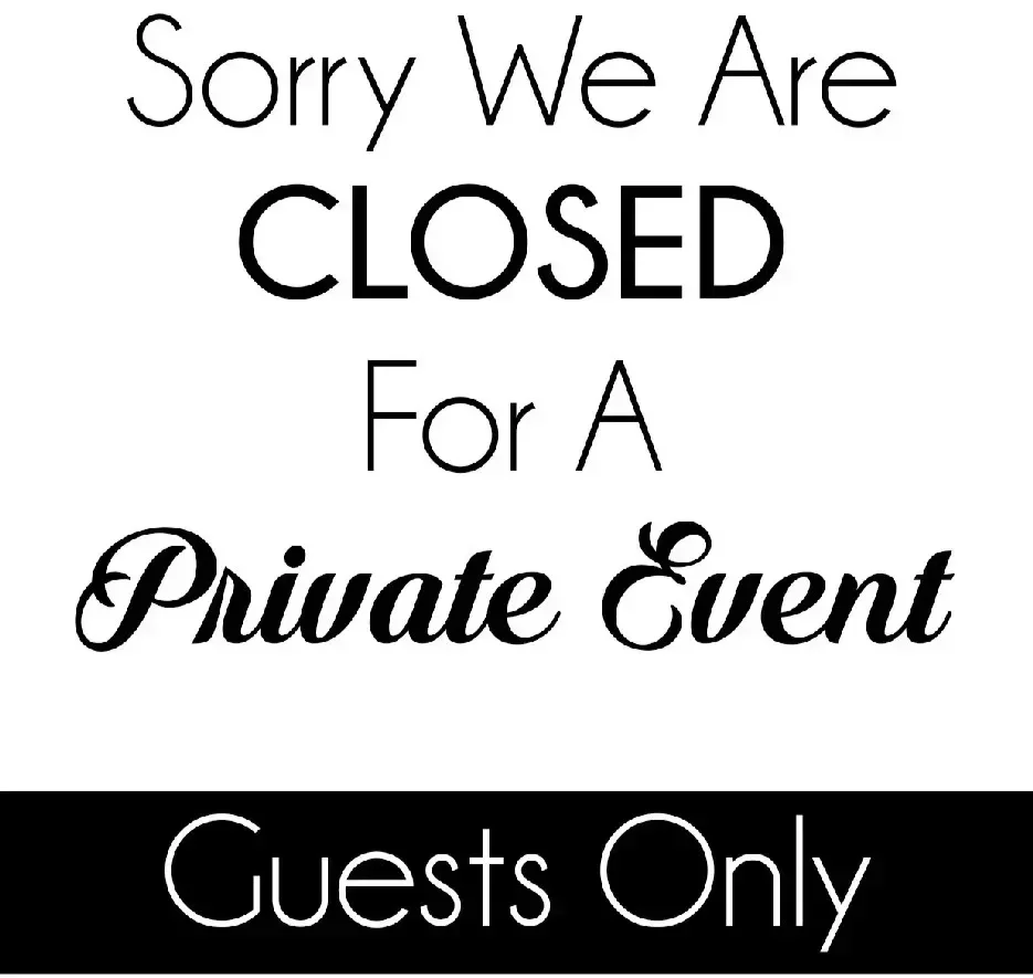 Private Event - Tasting Room Closed