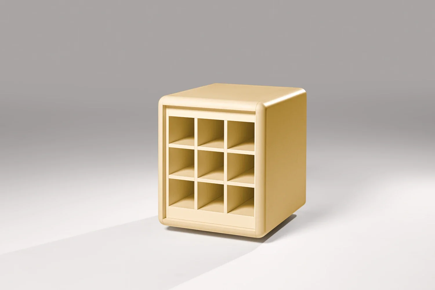 Grid module in Yellow, 3/4 view, empty — Groovaly