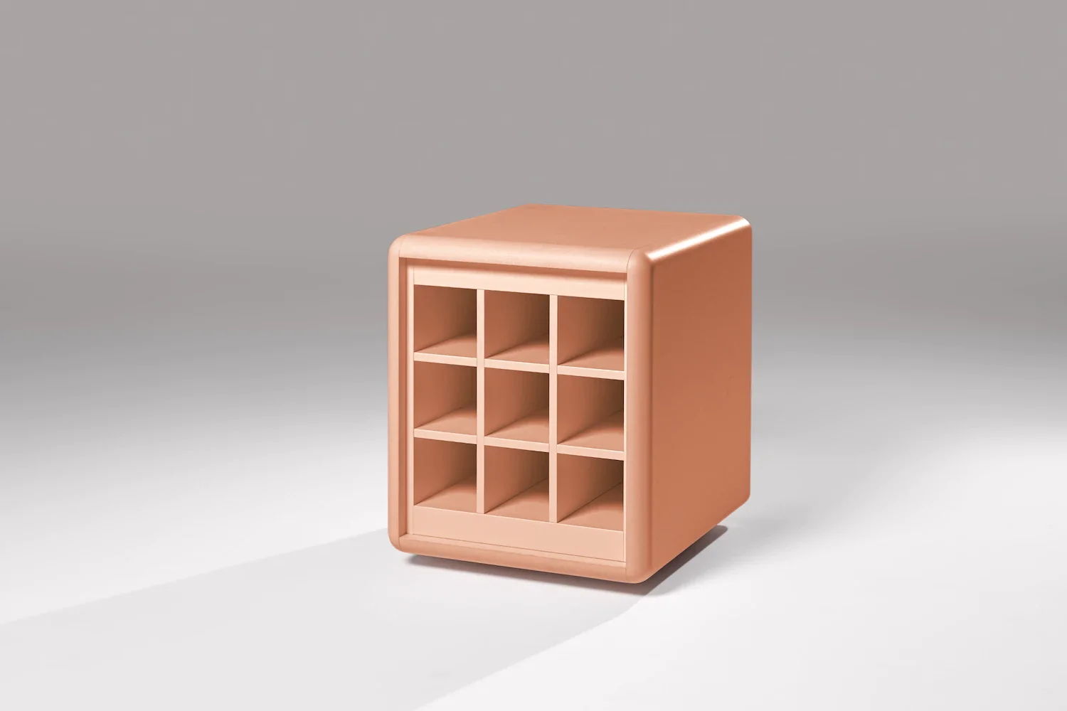 Grid module in Orange, 3/4 view, empty — Groovaly