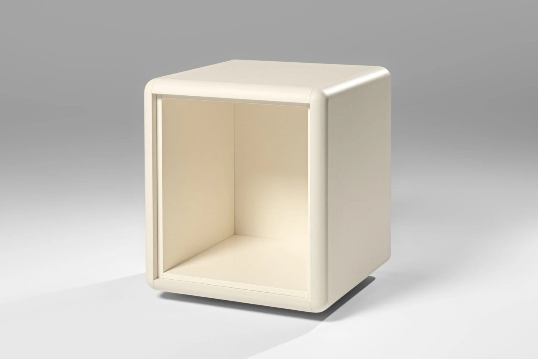 Cub essential storage element in White Pearl, 3/4 view — Groovaly