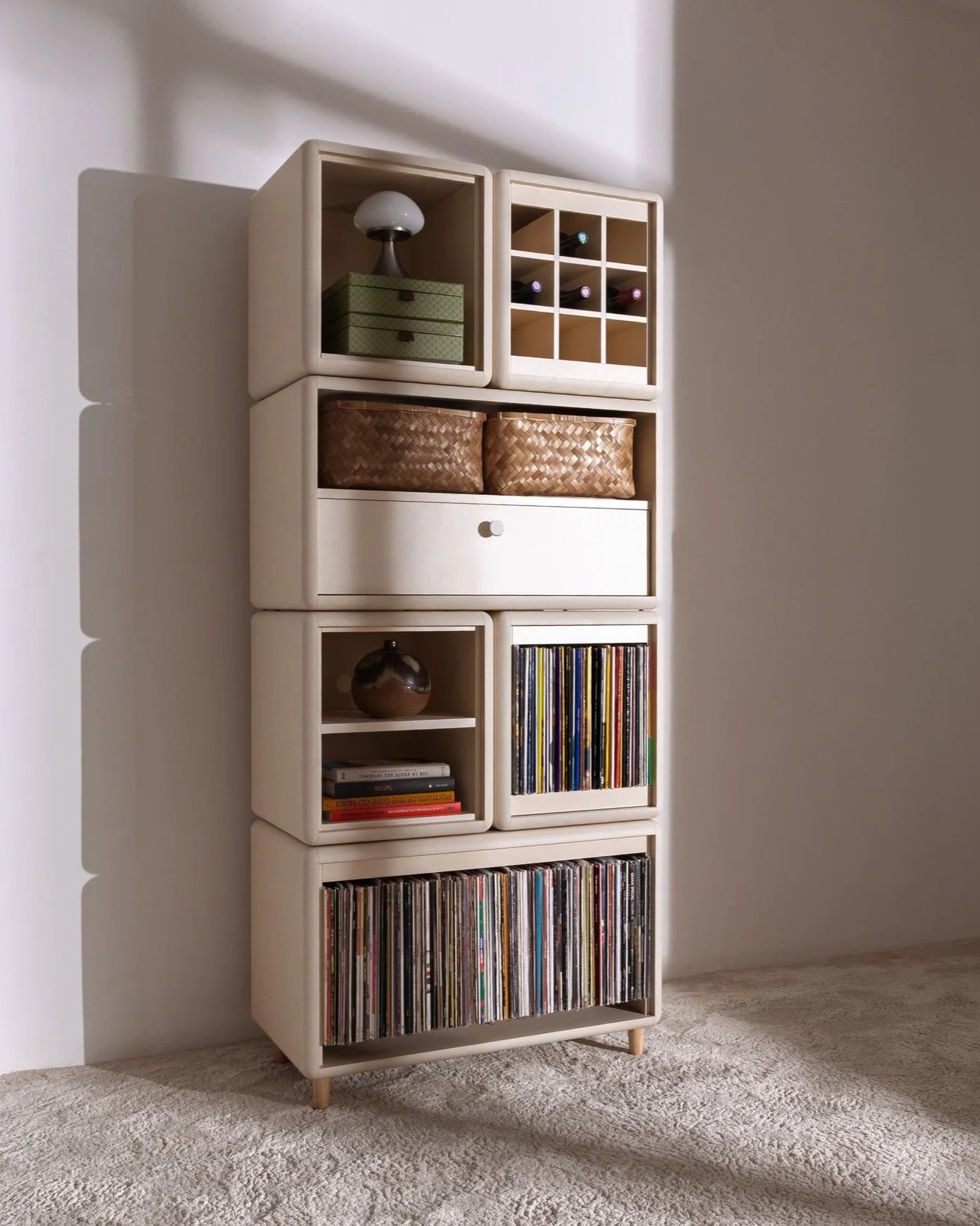 Collector wall vinyl composition using Groovaly design elements