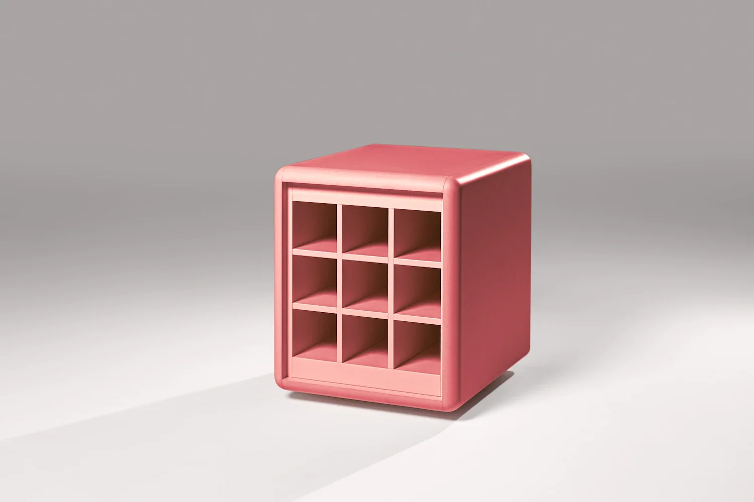 Grid module in Red, 3/4 view, empty — Groovaly