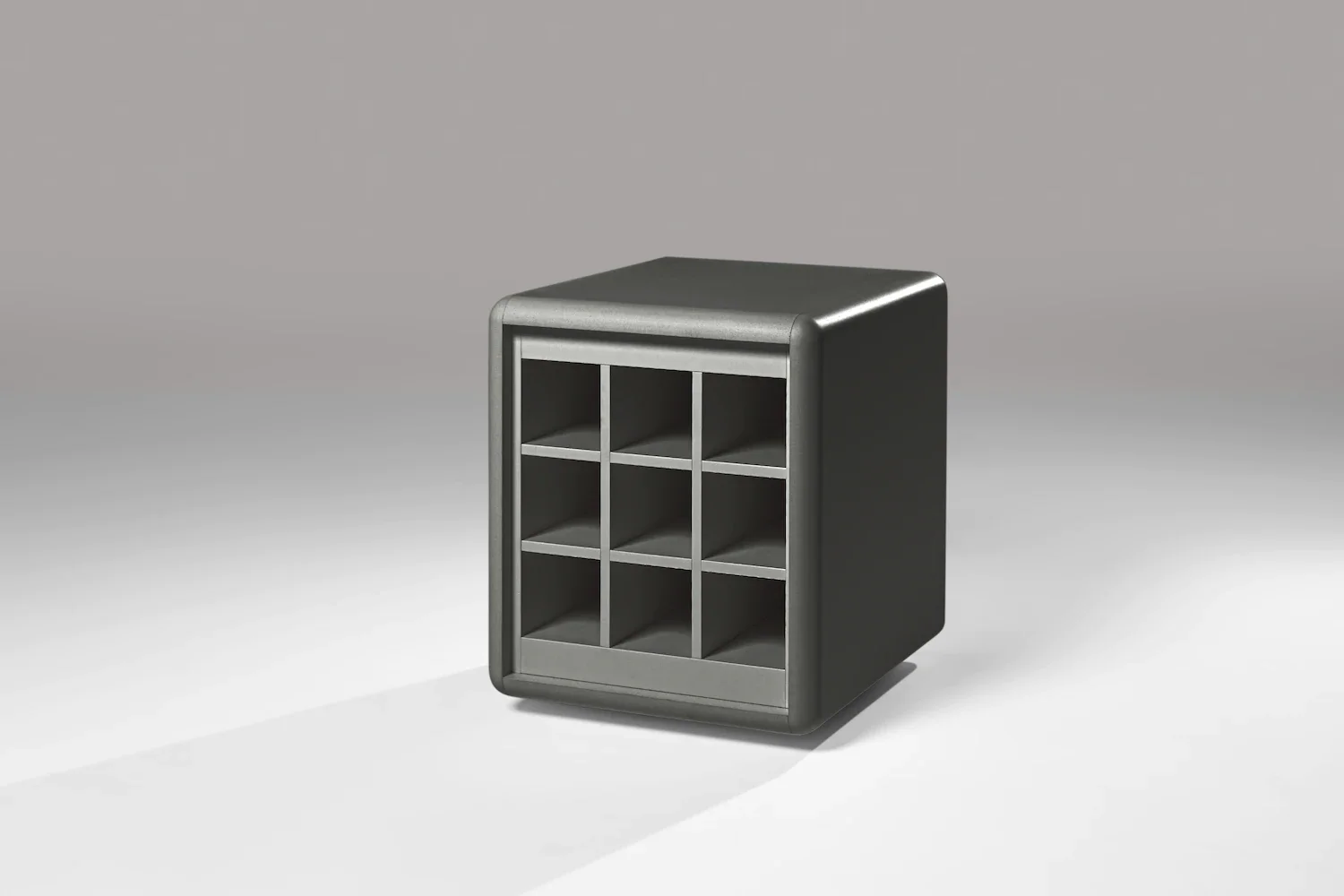 Grid module in Black, 3/4 view, empty — Groovaly