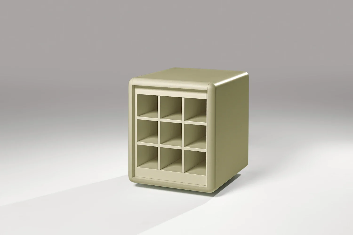 Grid module in Khaki, 3/4 view, empty — Groovaly