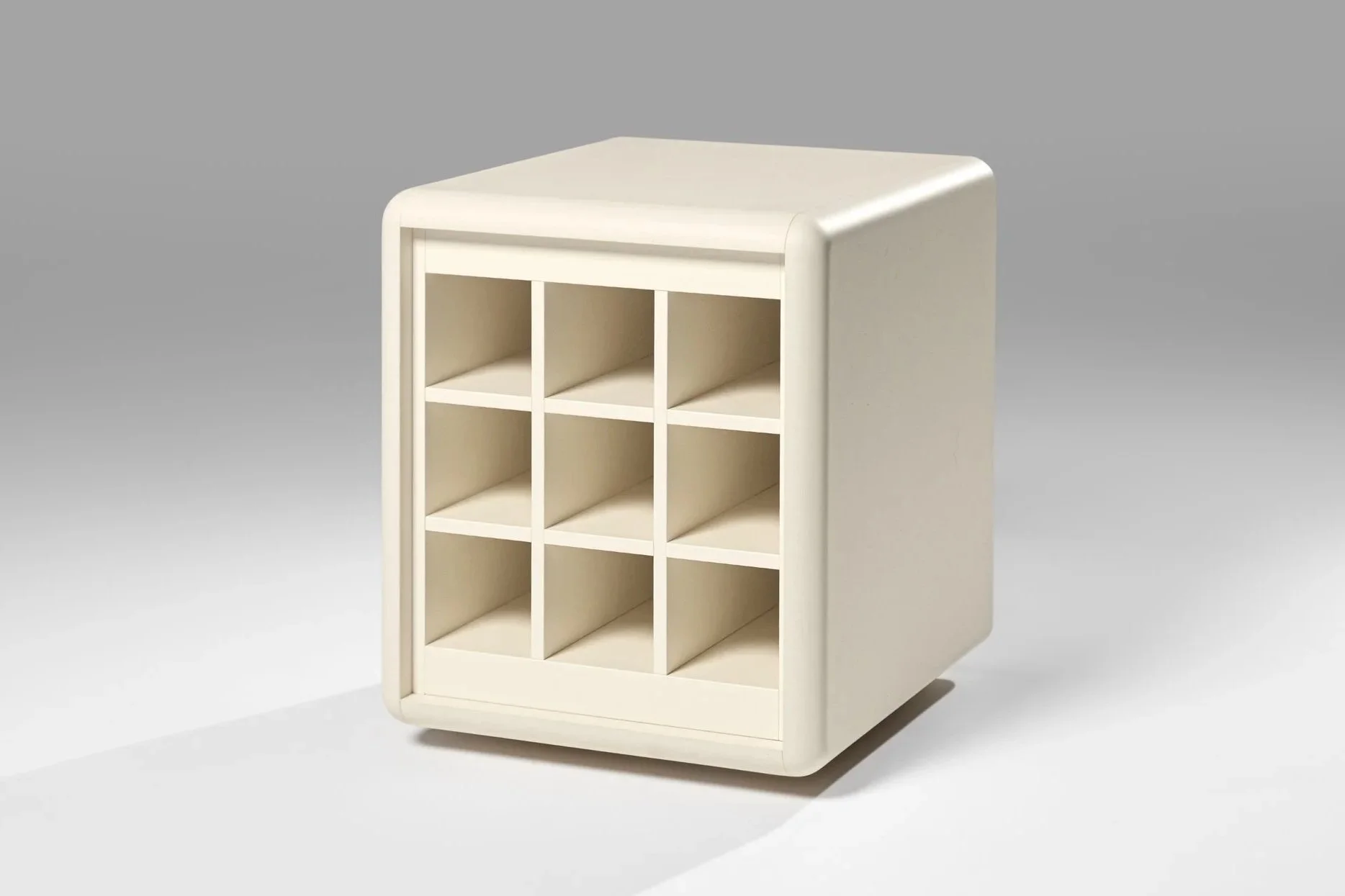 Grid wine storage element in White Pearl, 3/4 view — Groovaly
