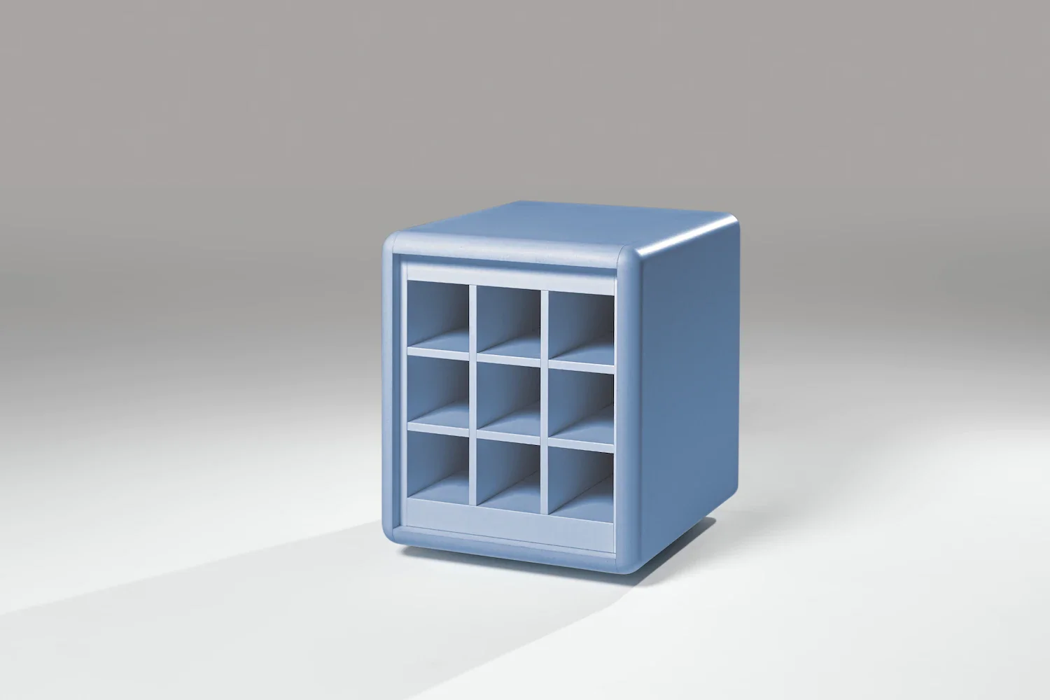 Grid module in Blue, 3/4 view, empty — Groovaly