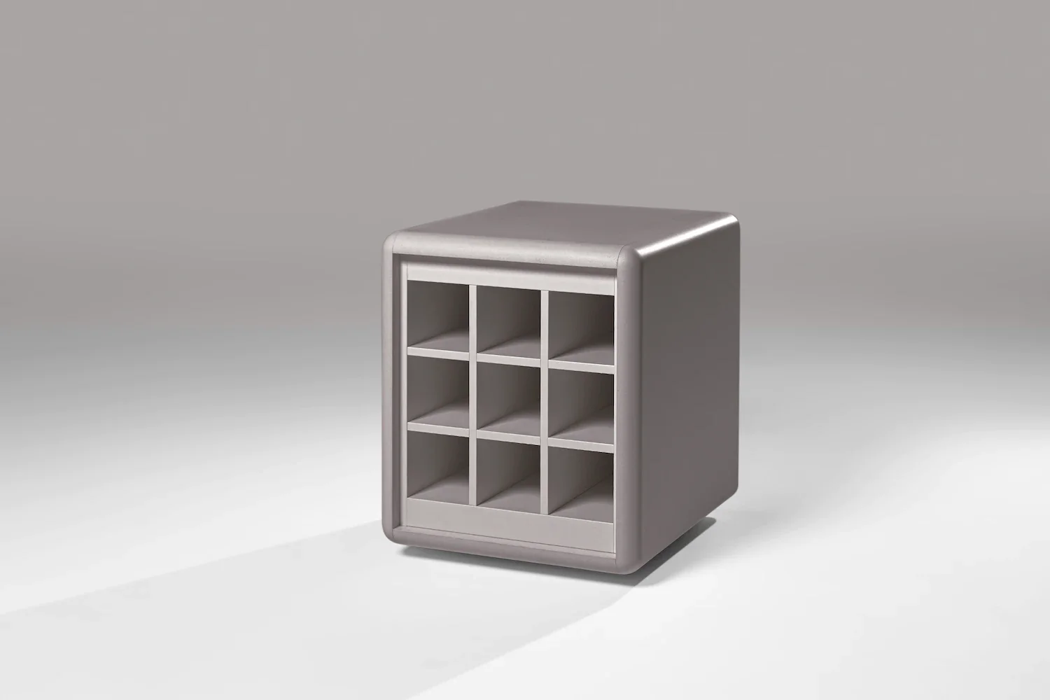 Grid module in Grey, 3/4 view, empty — Groovaly