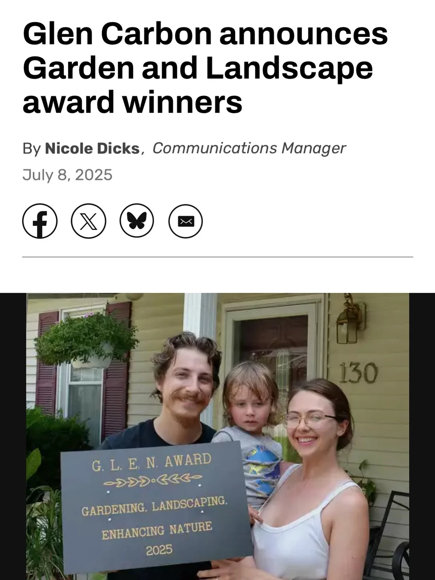 Local Press! 
We made the @edwintelligencer feature for the 2025 G.L.E.N Award and so many folks are recognizing us around the community from this article - we are both blushing with huge thank yous!

We aim to inspire others to use the pillars of HU