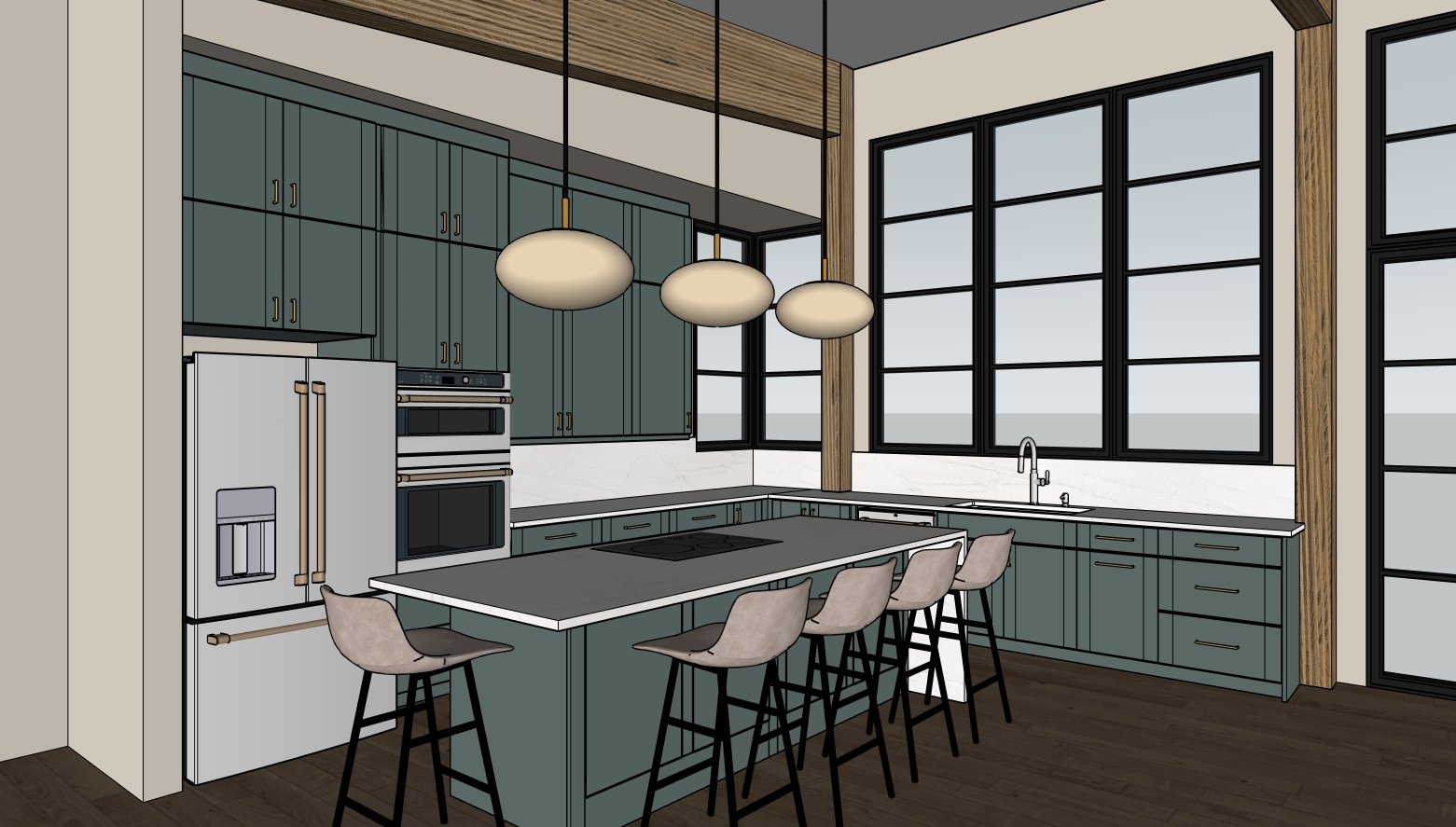 A peek at the vision before it becomes reality. ✨  Behind the scenes with the designer. 
.
.

#interiordesign #summitcountycolorado #renderings