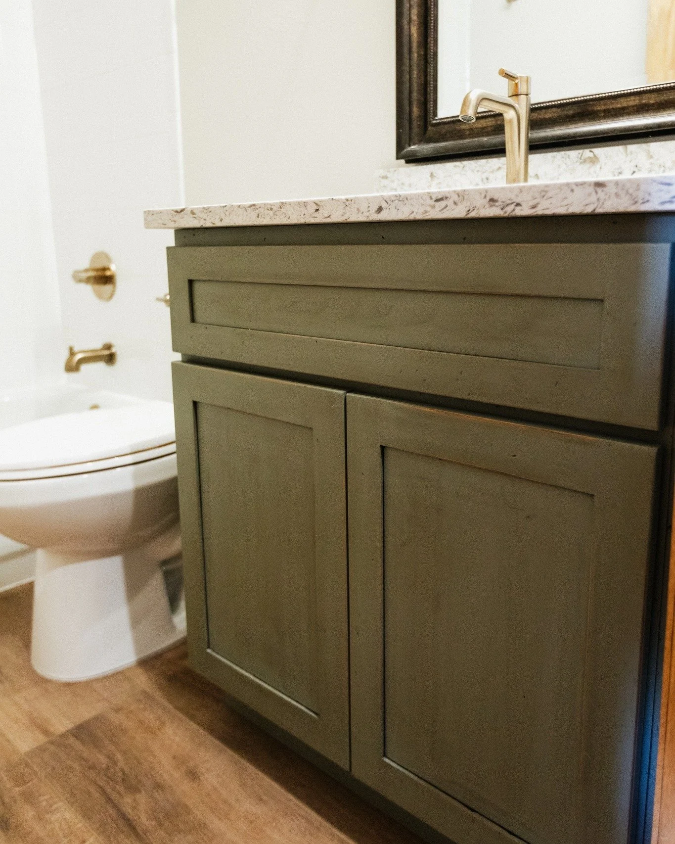 Loving this rustic green cabinetry!

.
.
 #bathroomremodel #bathroomdesign #cabinetry #summitcountycolorado