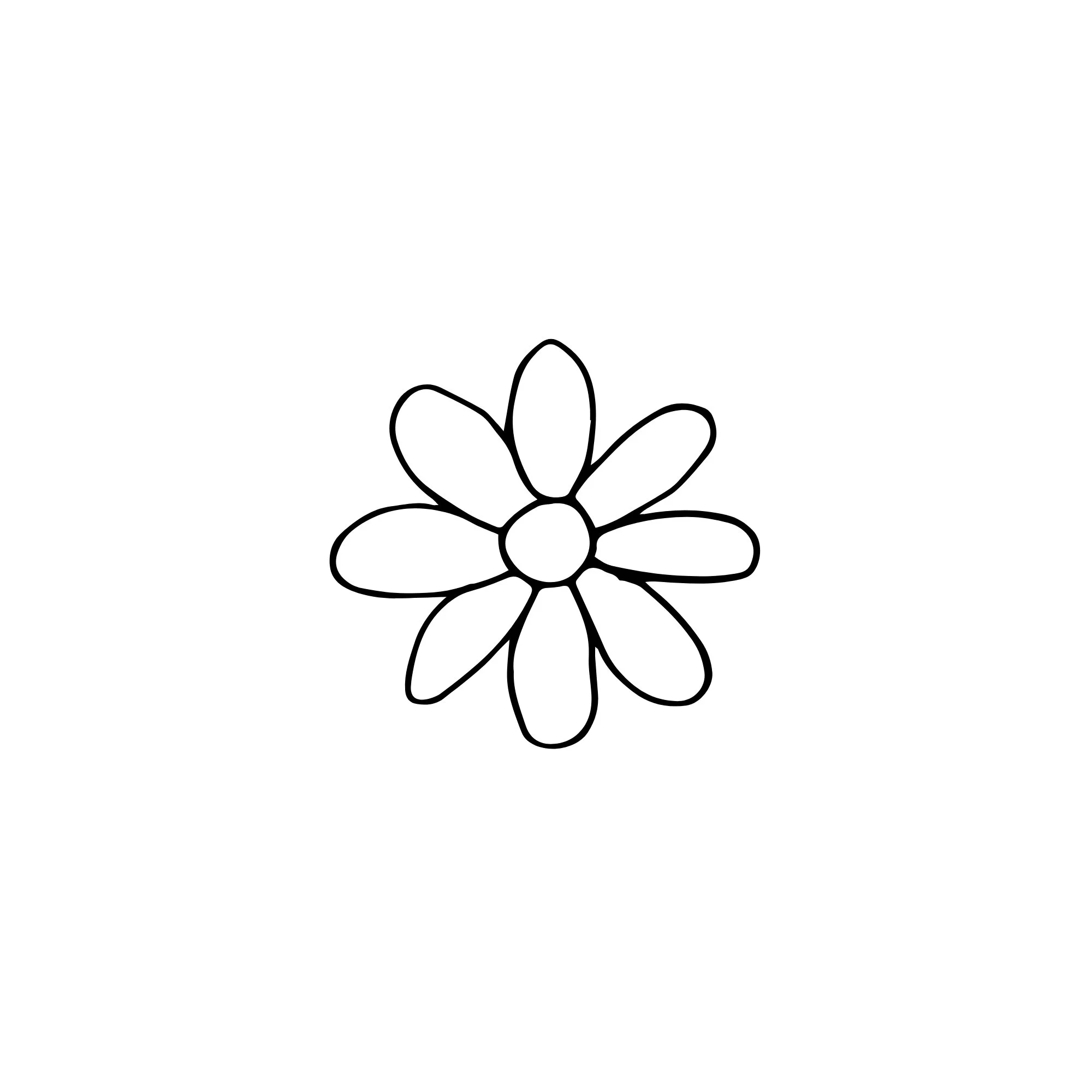 line drawing of a flower