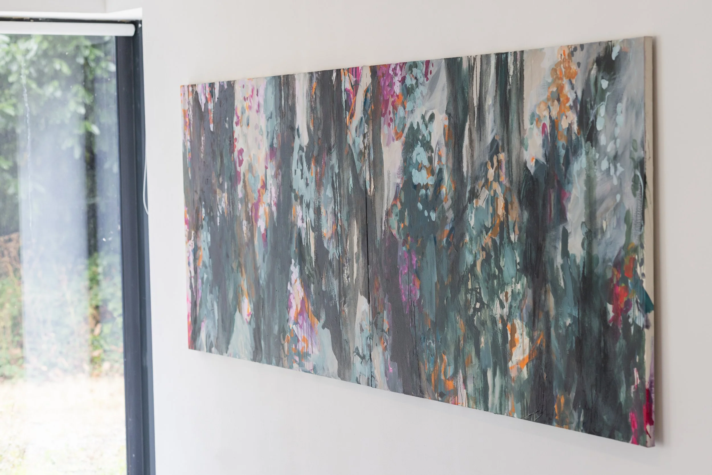 'Half Life t½ '  Acrylic and Oil on Canvas  1.8M x 3.4M Diptych 2026