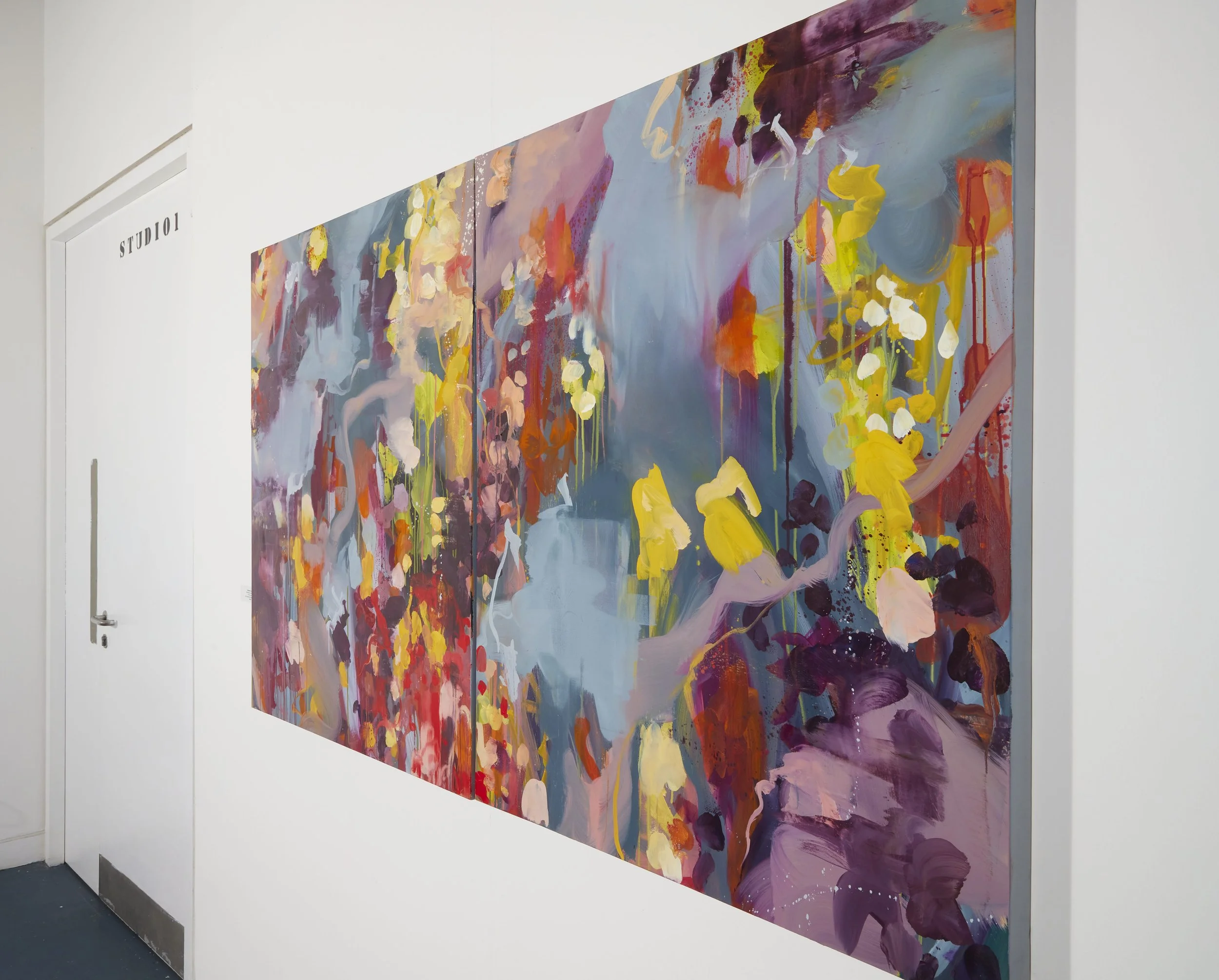 'No Edge, Only Continuum' Oil on Canvas 100cm x 160cm Diptych 2026 Acquired by the Office of Public Works for the Irish State Collection