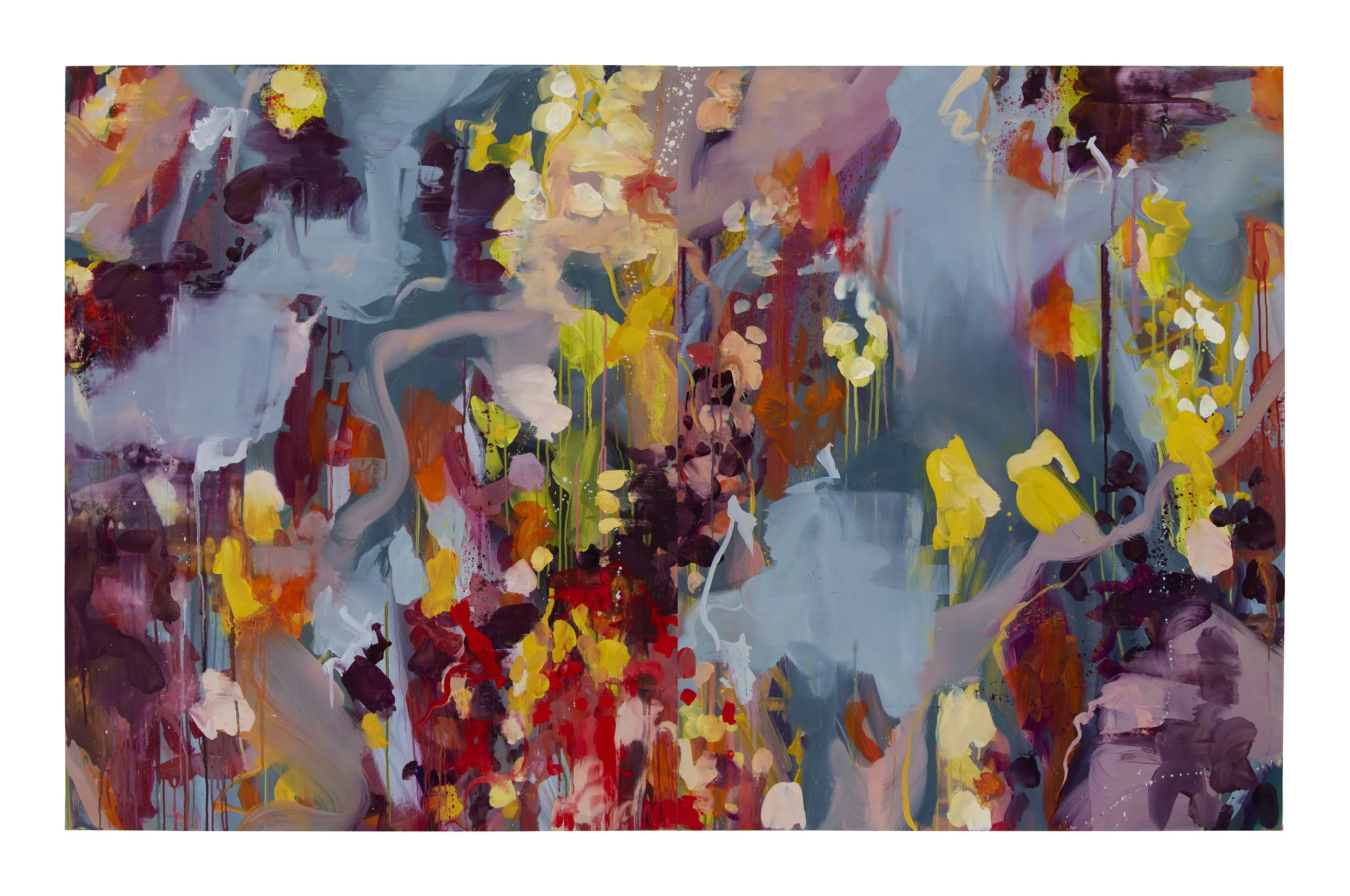 'No Edge, Only Continuum' Oil on Canvas 100cm x 160cm Diptych 2026 Acquired by the Office of Public Works for the Irish State Collection