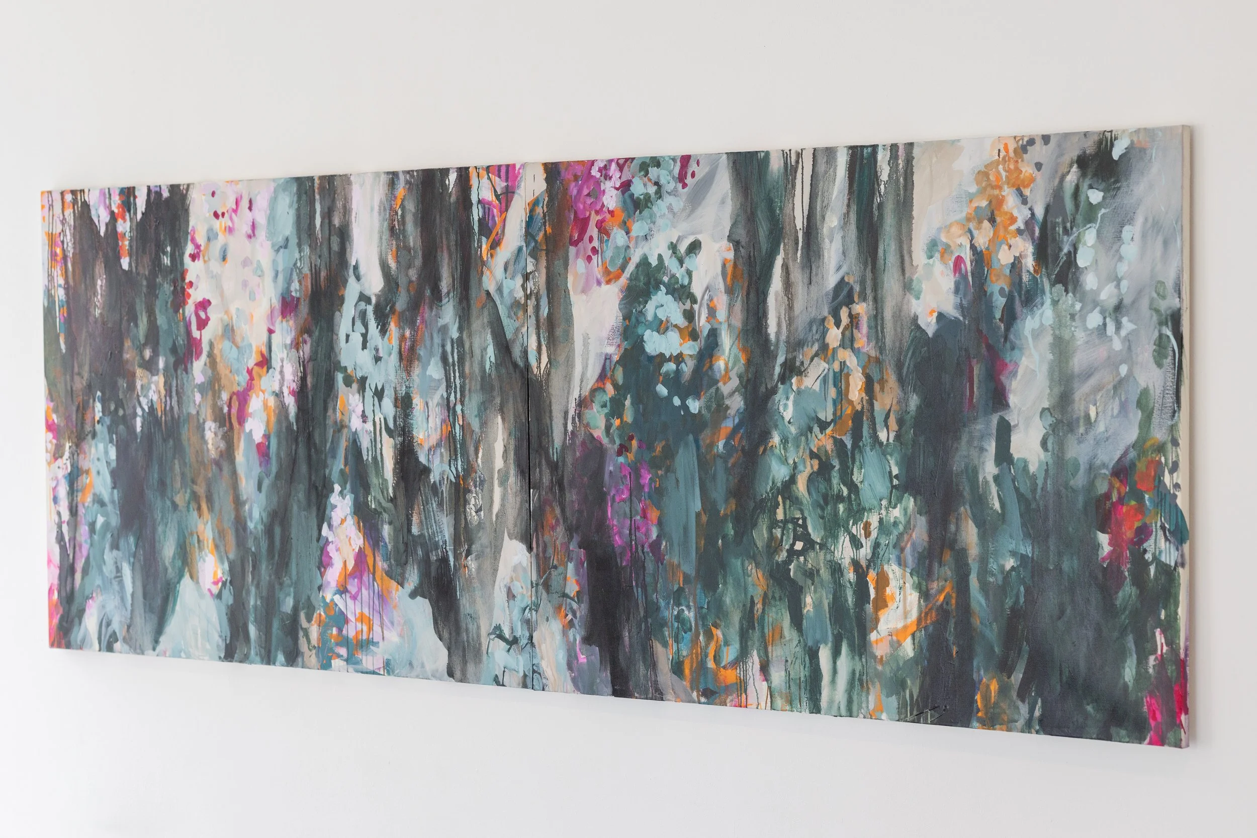 'Half Life t½ '  Acrylic and Oil on Canvas  1.8M x 3.4M Diptych 2026