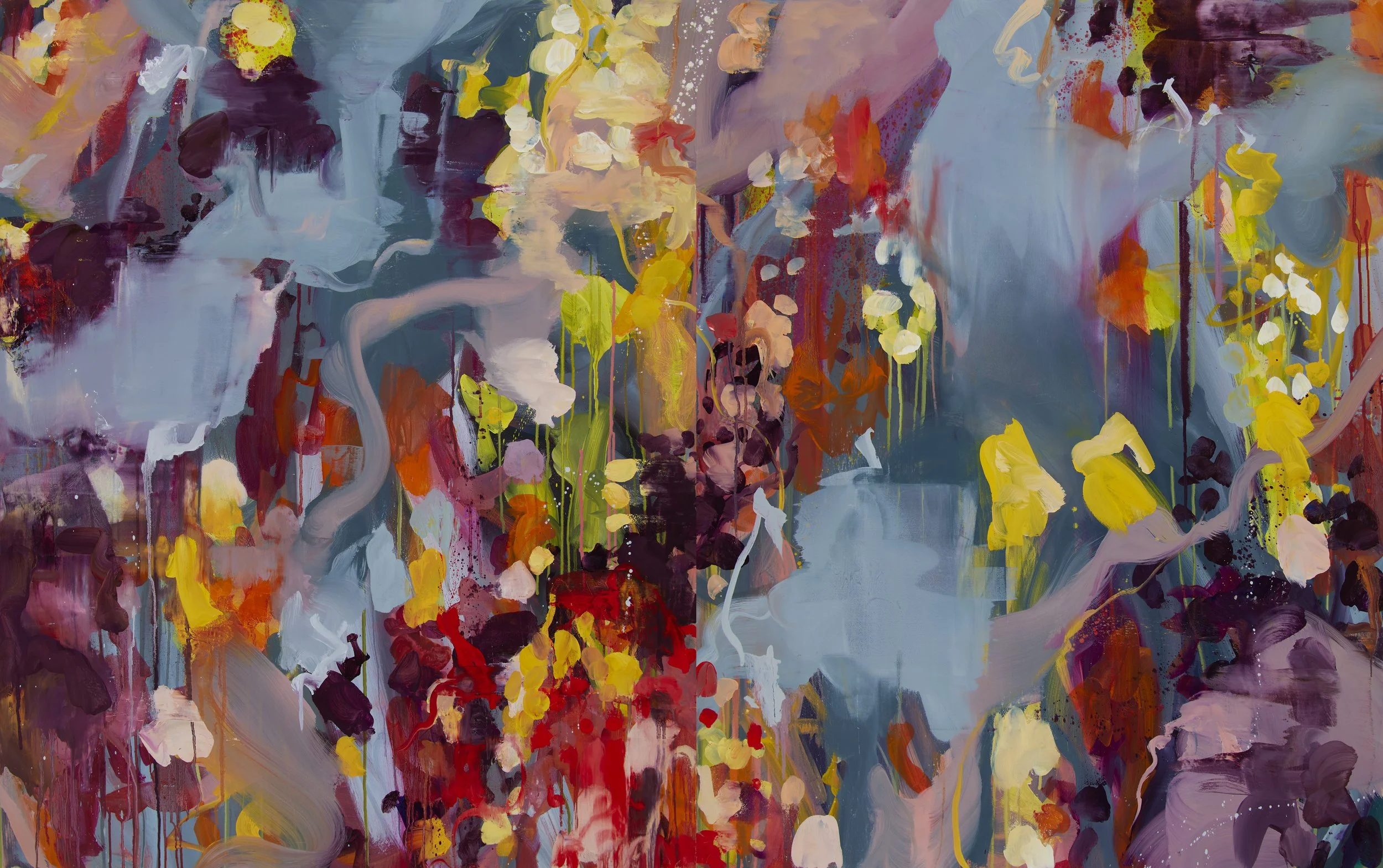'No Edge, Only Continuum' Oil on Canvas 100cm x 160cm Diptych 2026 Acquired by the Office of Public Works for the Irish State Collection