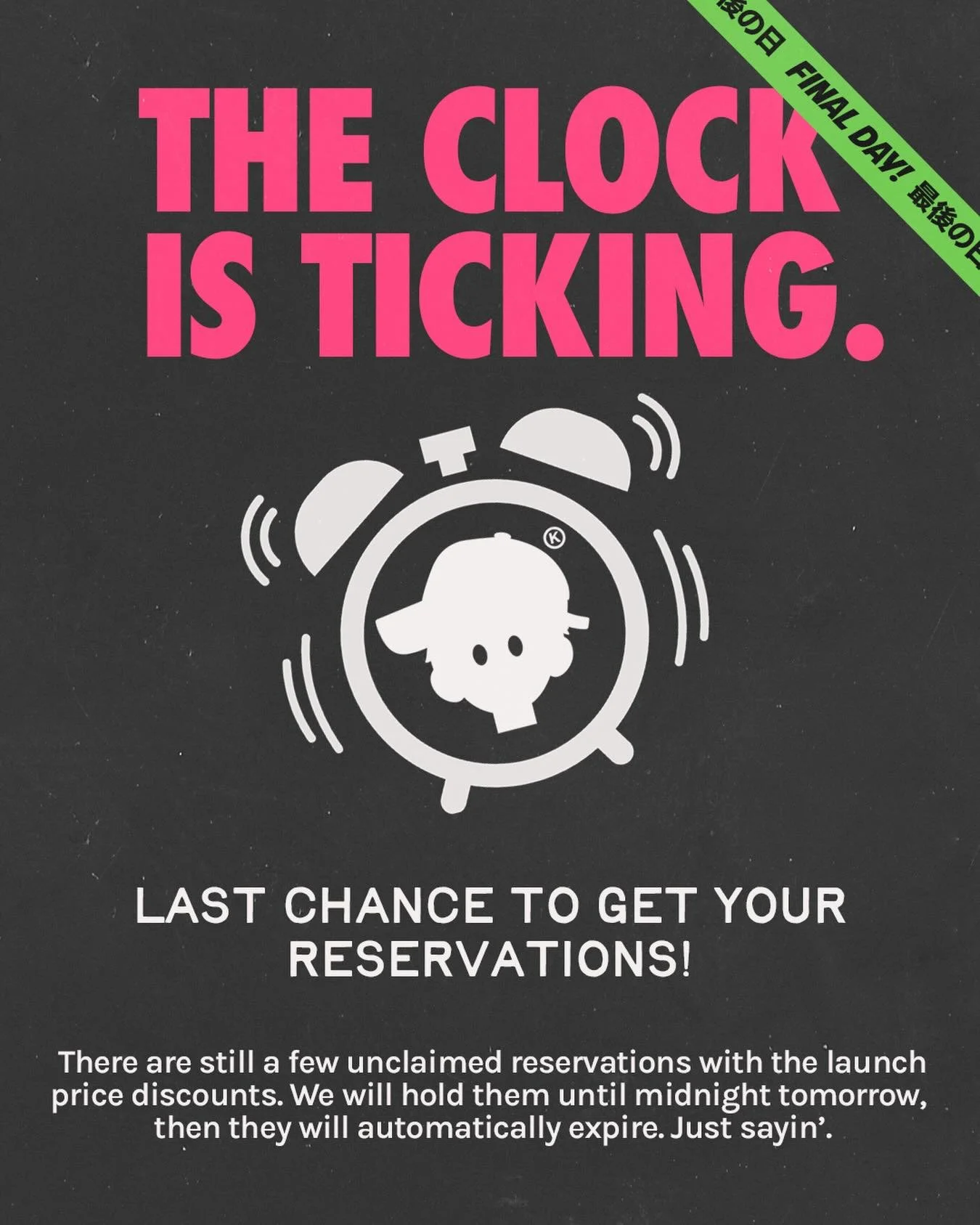 Shout out to anyone who still hasn&rsquo;t claimed their Series 01 and V.I.K. reservations. All launch offers, discounts and reservations will end at midnight tomorrow. Links are in the emails we have sent out but if you have any questions or didn&rs