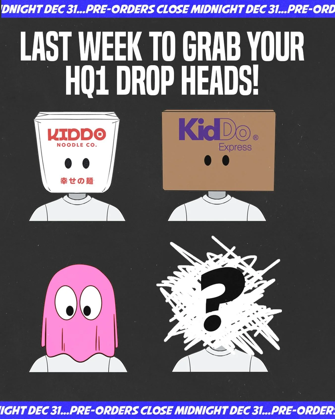We know everyone is waiting for their orders but we still need to keep on top of the head drop plan for next year. As it&rsquo;s Christmas, we&rsquo;re extending the pre-sale window for a week. This gives you more time to get your order placed. YES y
