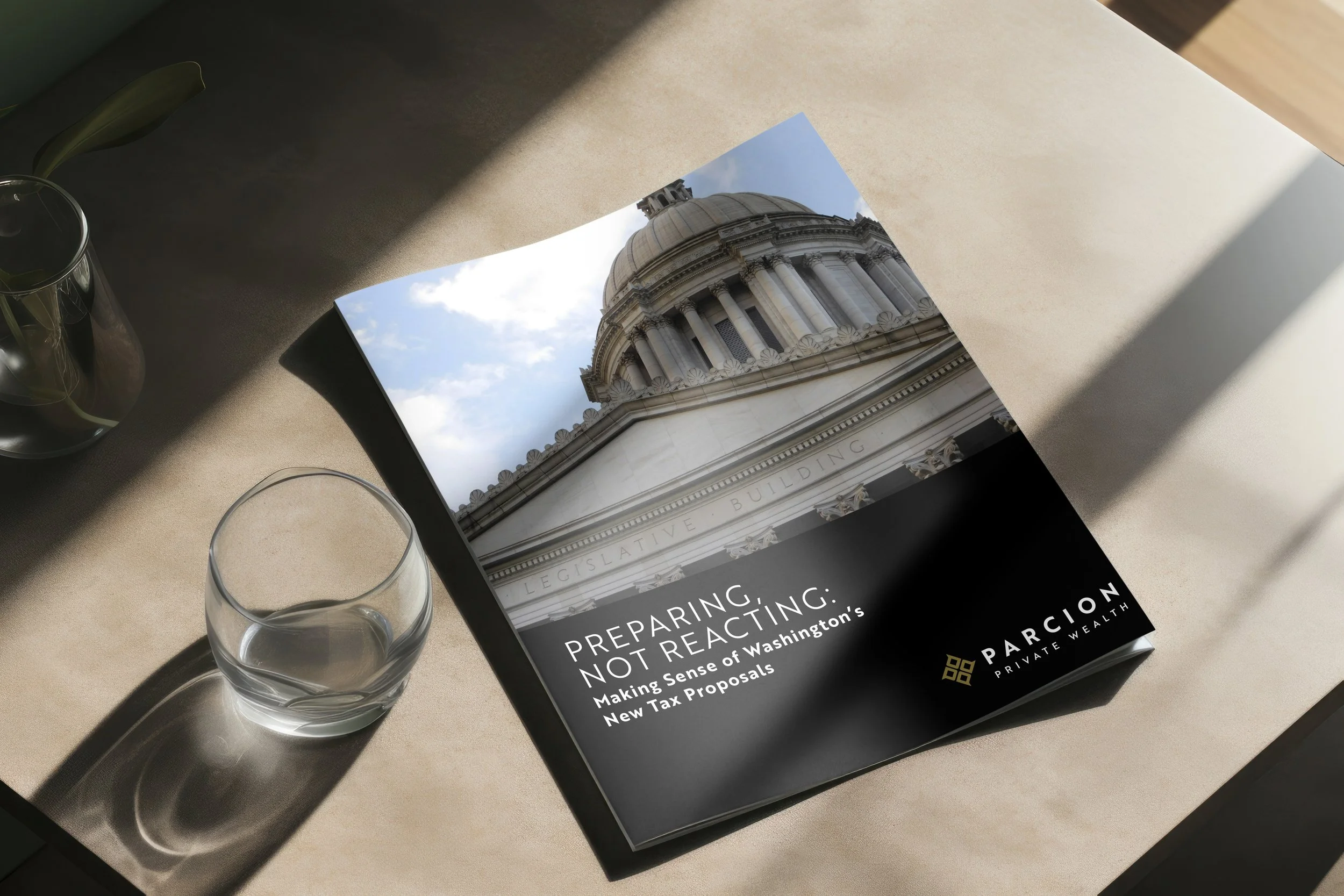Preparing, Not Reacting — Parcion Private Wealth whitepaper cover