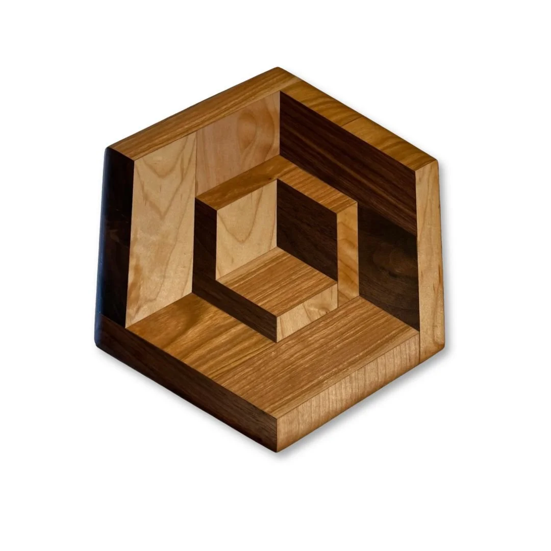 Charcuterie Board Hex Illusion