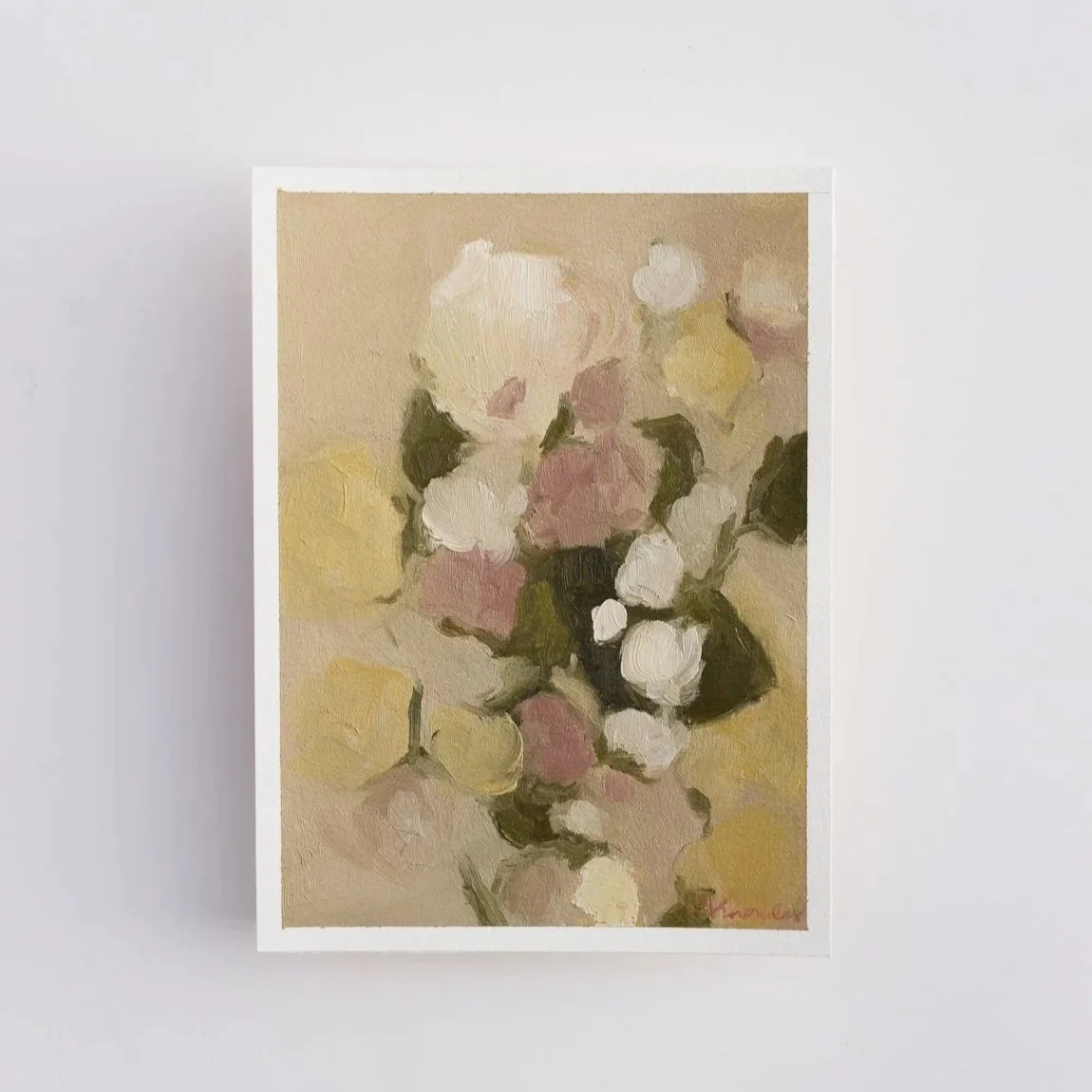 Study in Muted Pink, 1 (5x7, Oil on Paper)