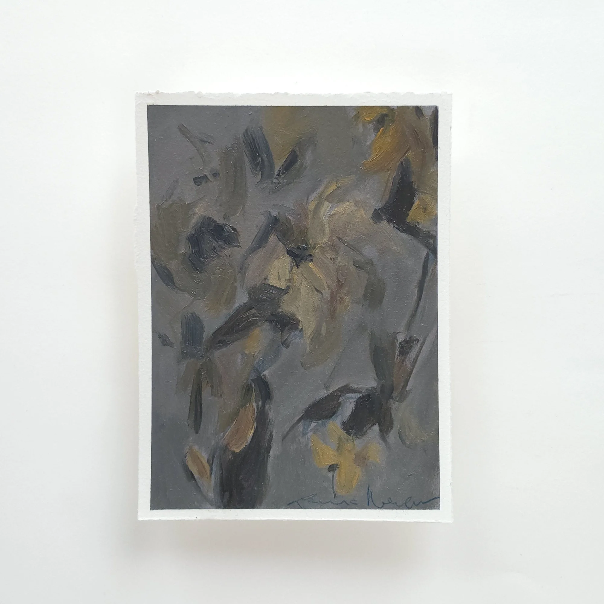 A Collection of Studio Flowers (5x7, Oil on Paper)